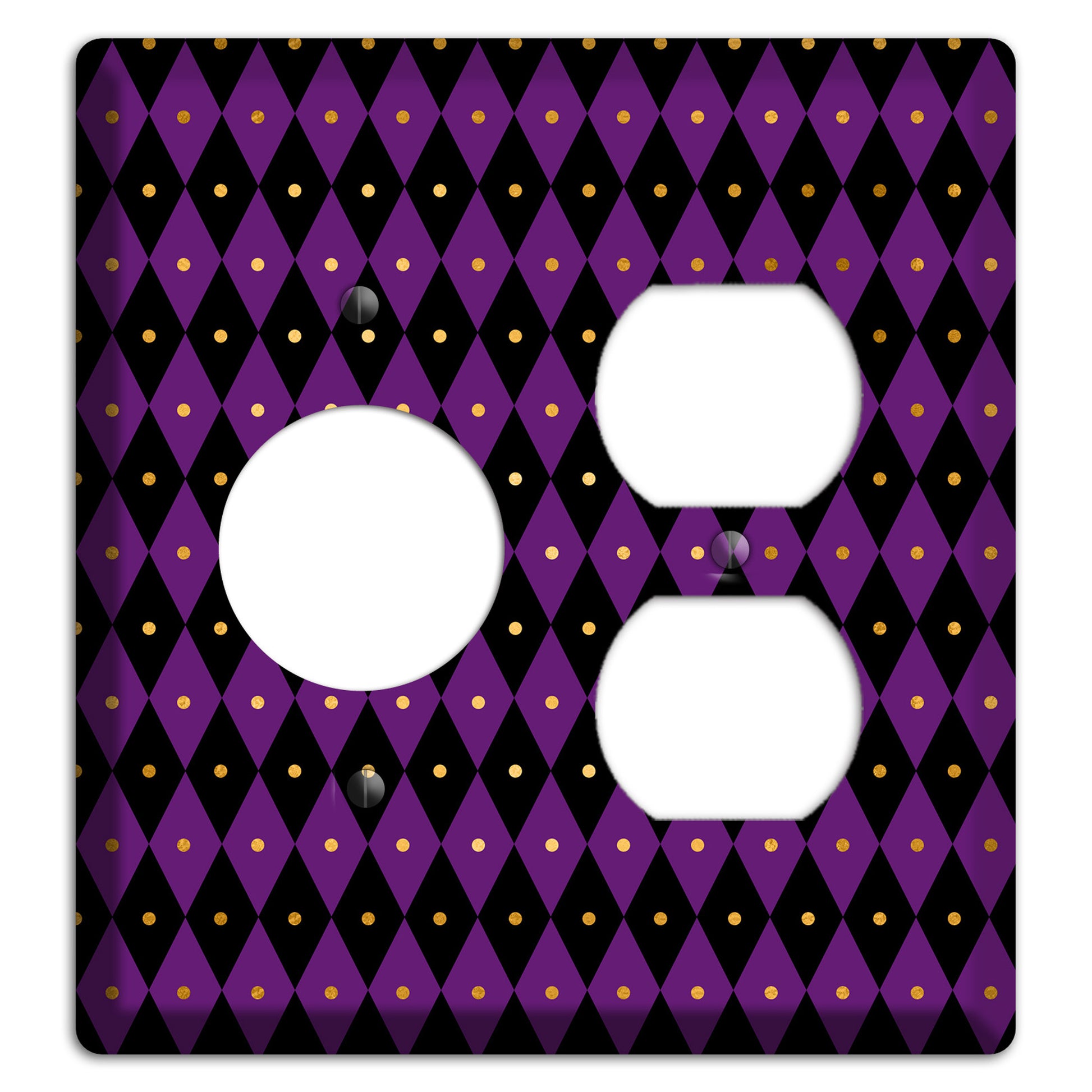 Royal Check: Violet Receptacle / Duplex Wallplate