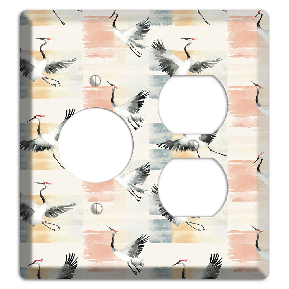 Blush Patchwork Flight Receptacle / Duplex Wallplate