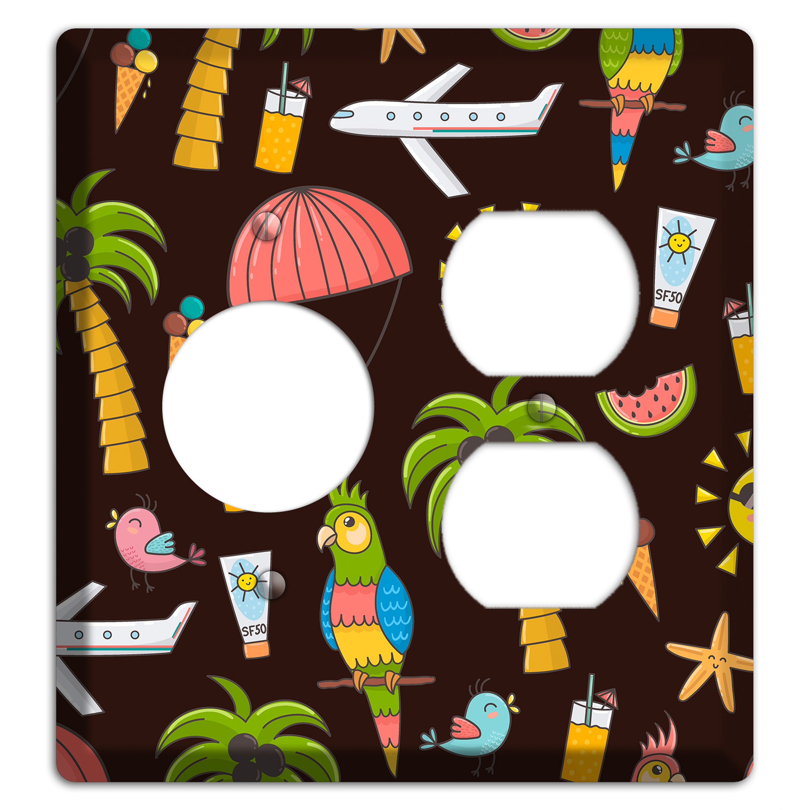 Sunset Tropics Receptacle / Duplex Wallplate