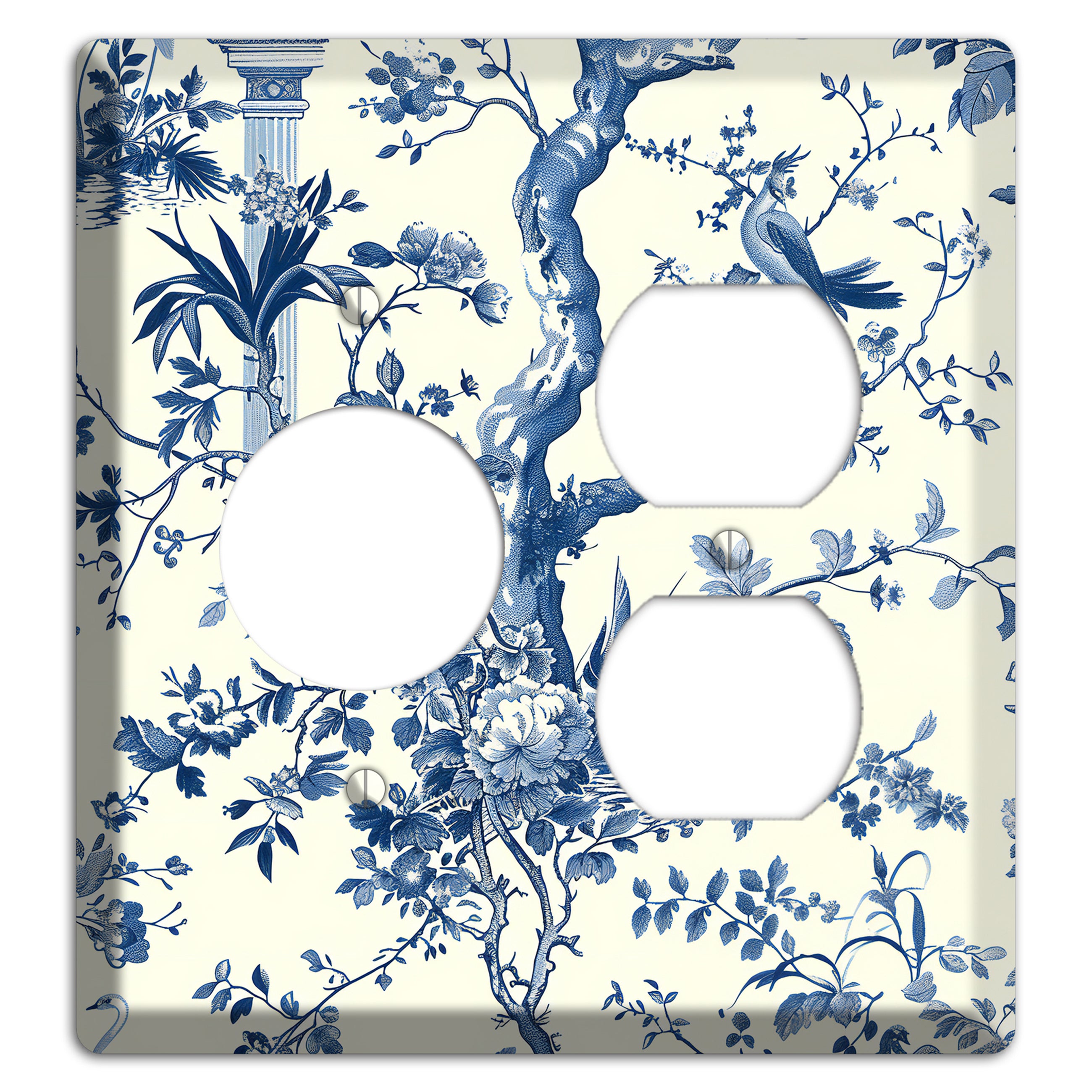 Pagoda & Plume Receptacle / Duplex Wallplate