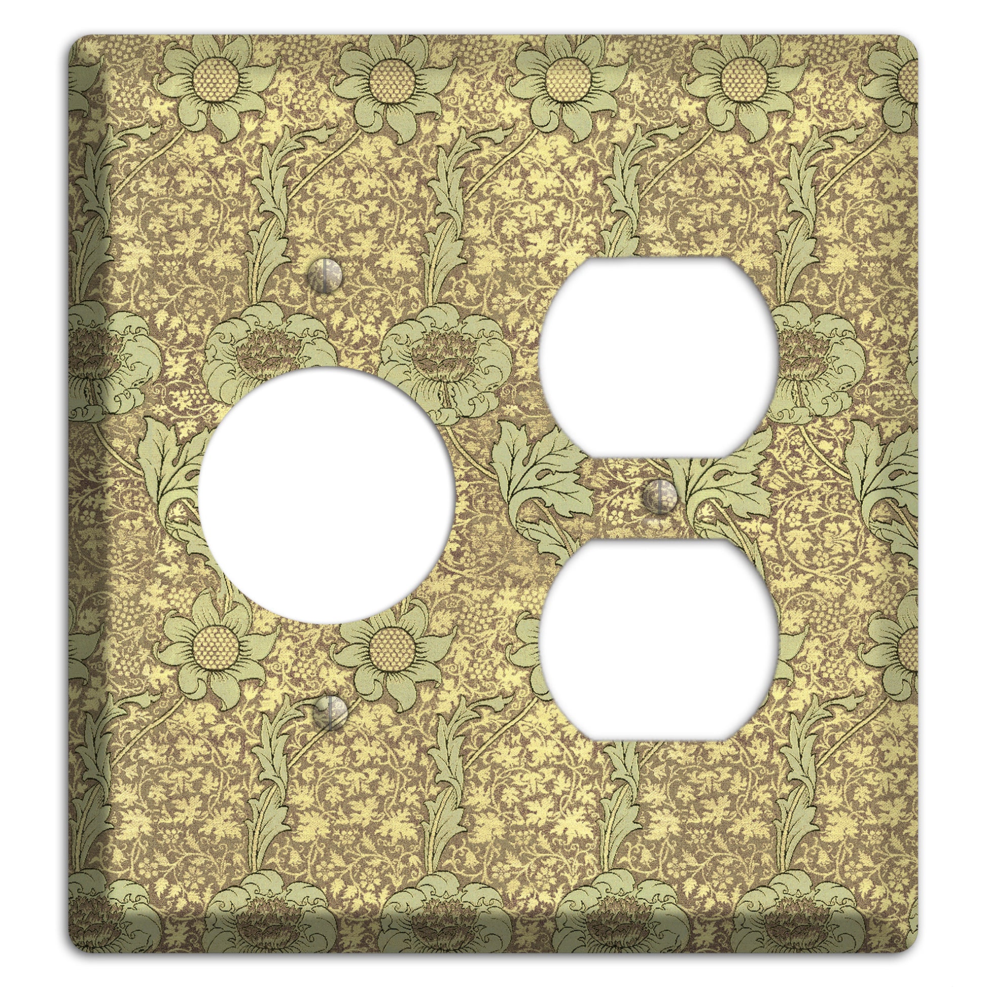 Wildflower Scroll Receptacle / Duplex Wallplate