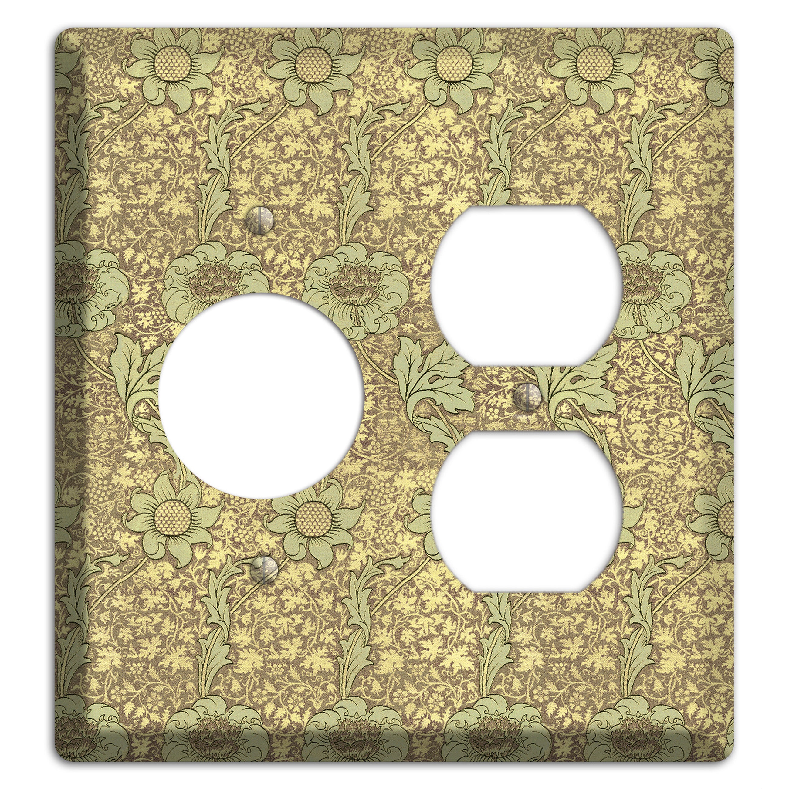 Wildflower Scroll Receptacle / Duplex Wallplate
