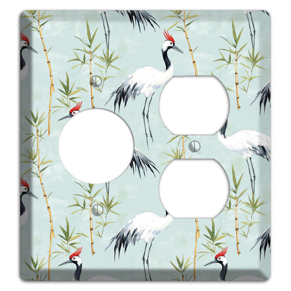 Celadon Bamboo Vigil Receptacle / Duplex Wallplate