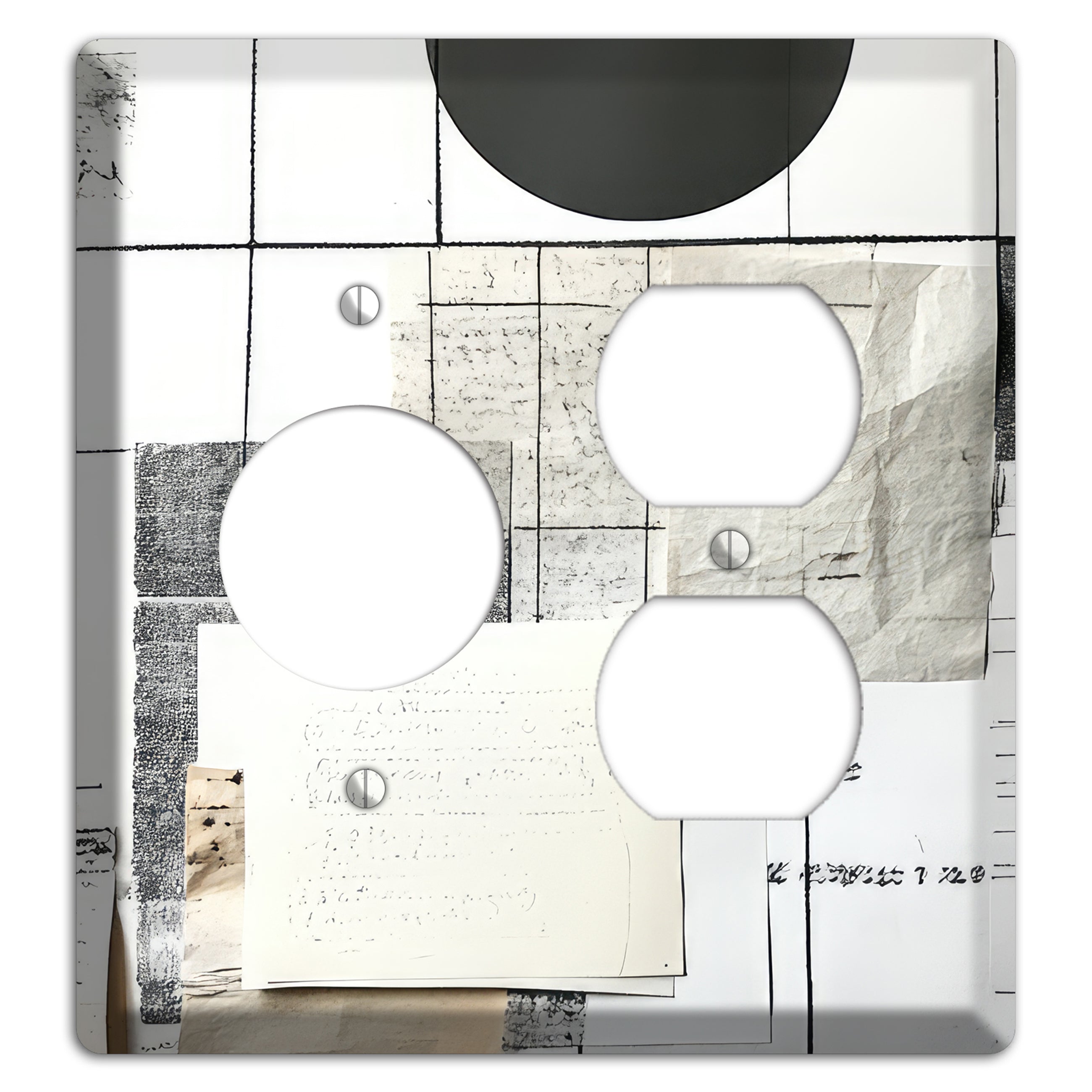 Paper & Memory Receptacle / Duplex Wallplate