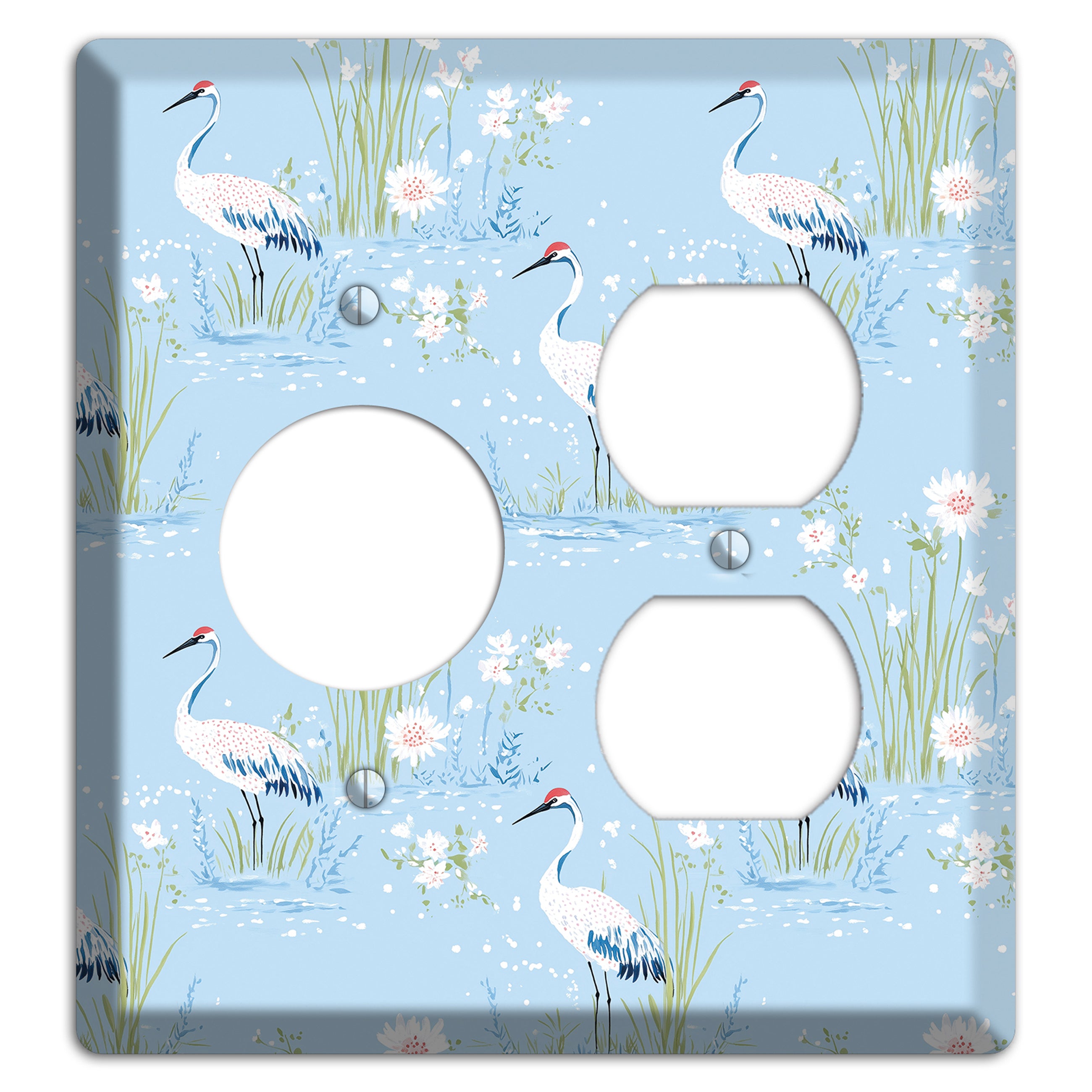 Powder Blue Marsh Receptacle / Duplex Wallplate