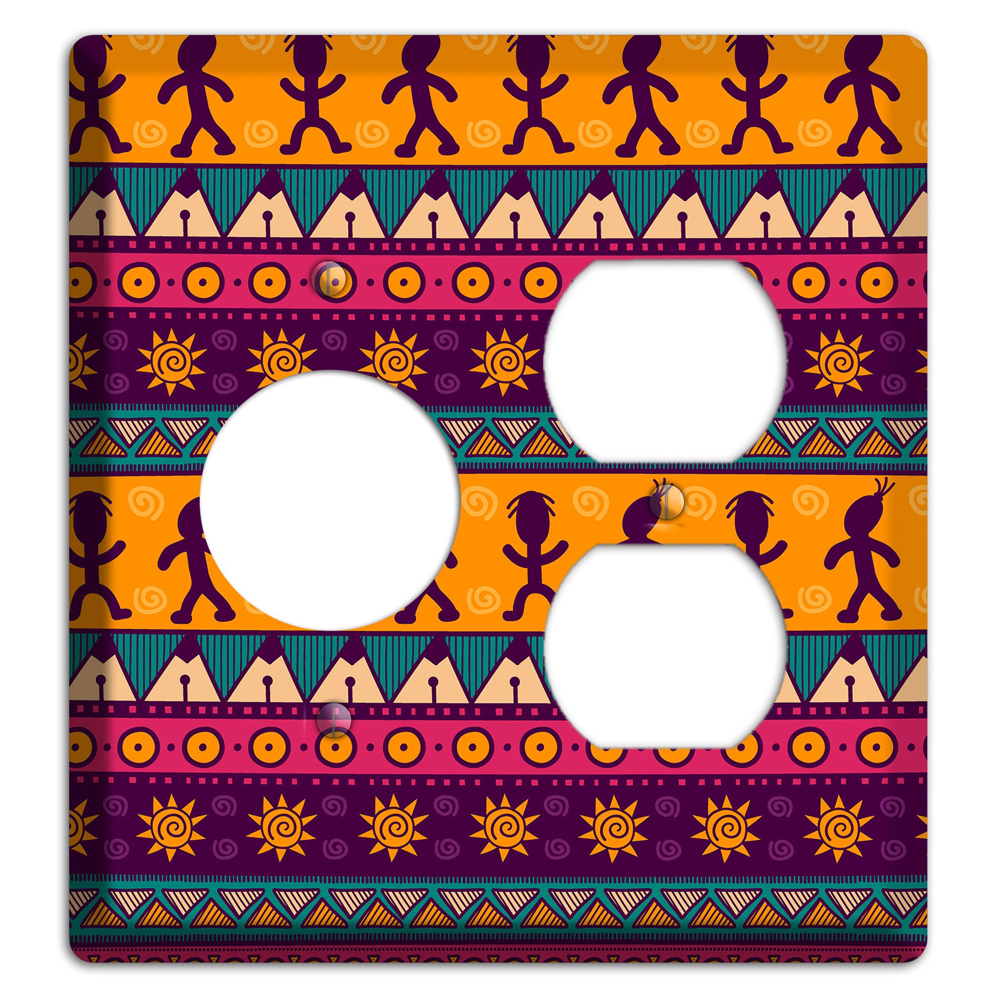 Tribal Rhythm Receptacle / Duplex Wallplate