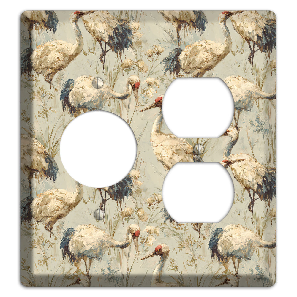Driftwood Crane Marsh Receptacle / Duplex Wallplate