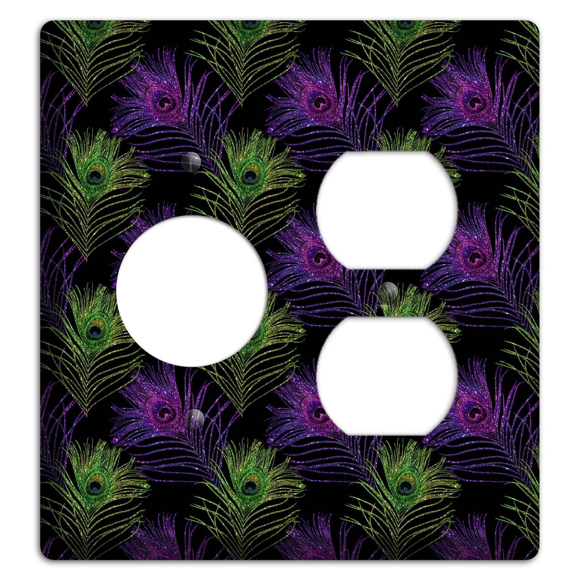 Feathers of the Fête Receptacle / Duplex Wallplate