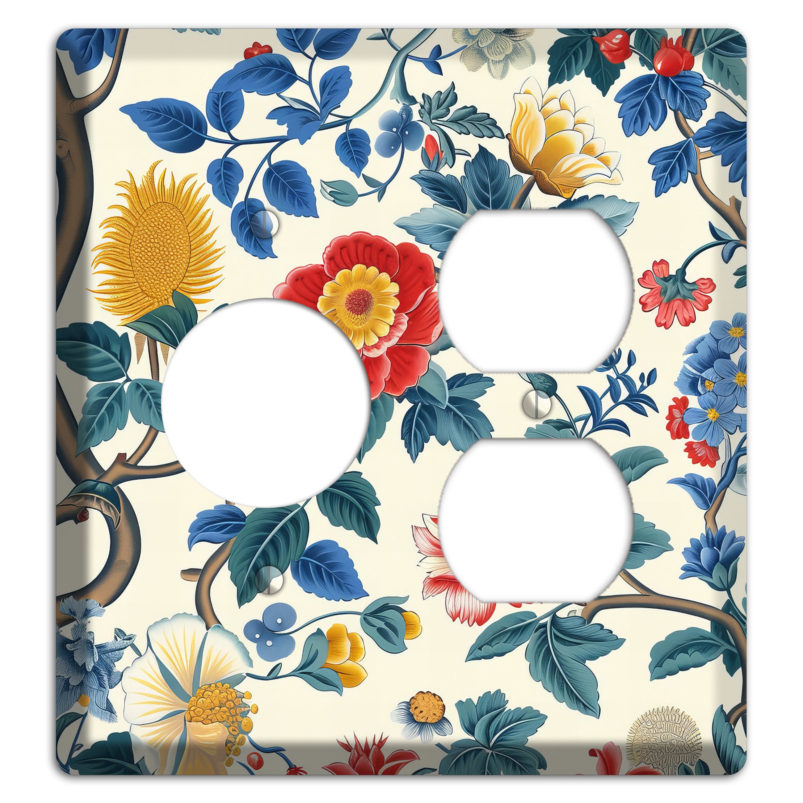 Tangled Bloom Tapestry Receptacle / Duplex Wallplate