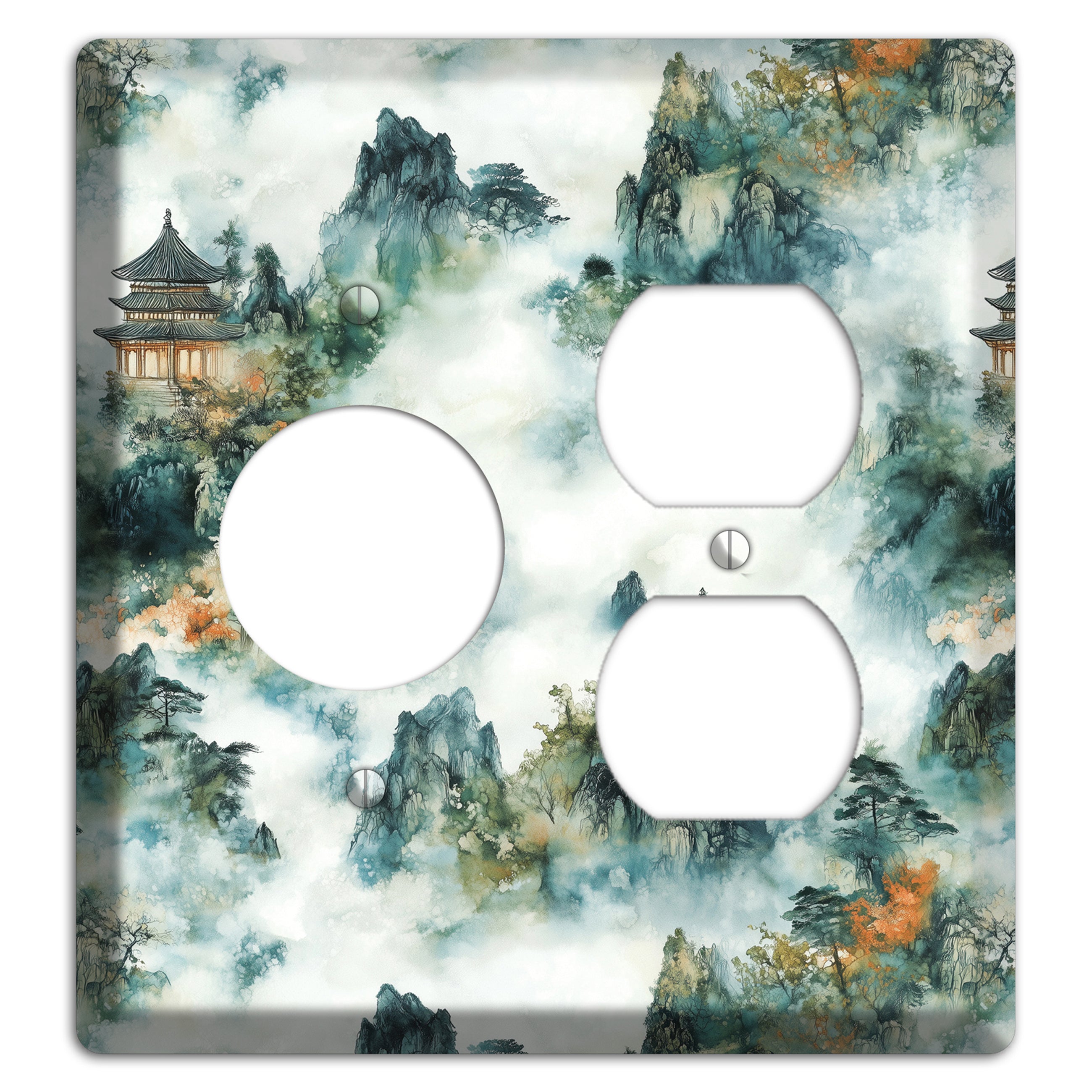 Pavilions in the Mist Receptacle / Duplex Wallplate