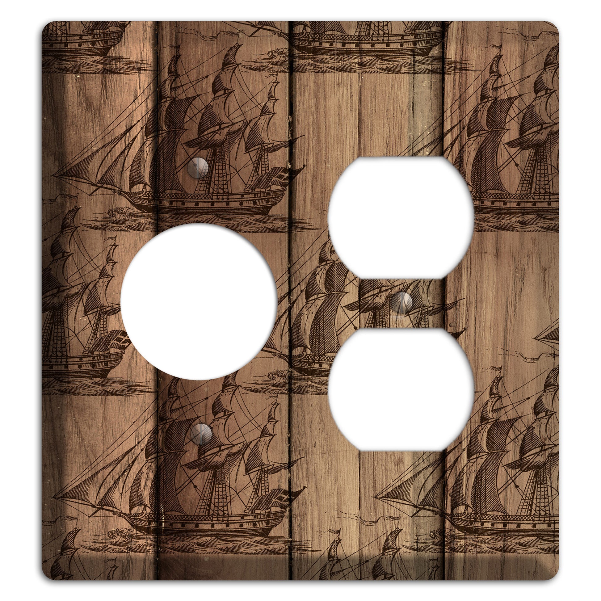 Tall Ships & Timber Receptacle / Duplex Wallplate
