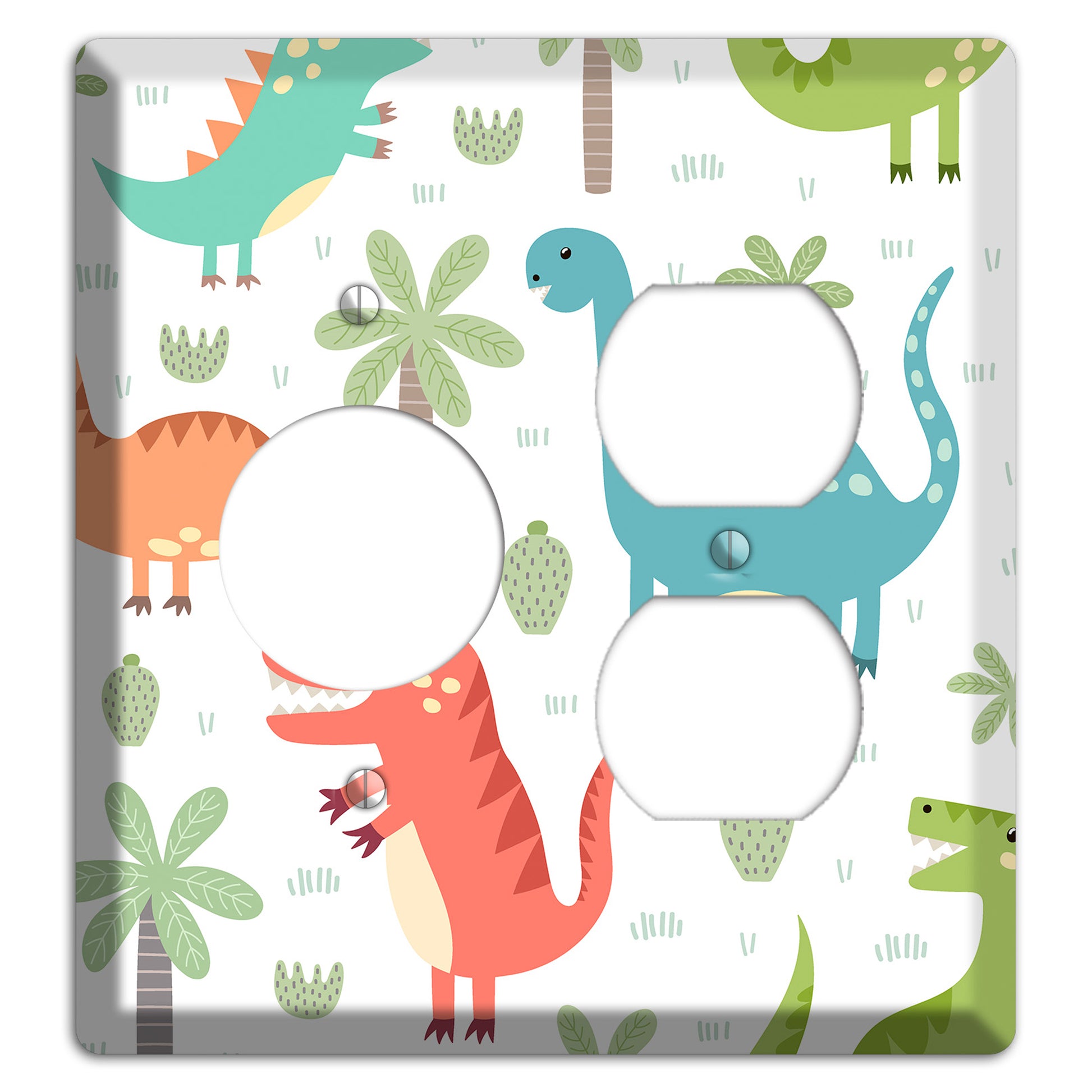 Jurassic Pals (Pastel) Receptacle / Duplex Wallplate