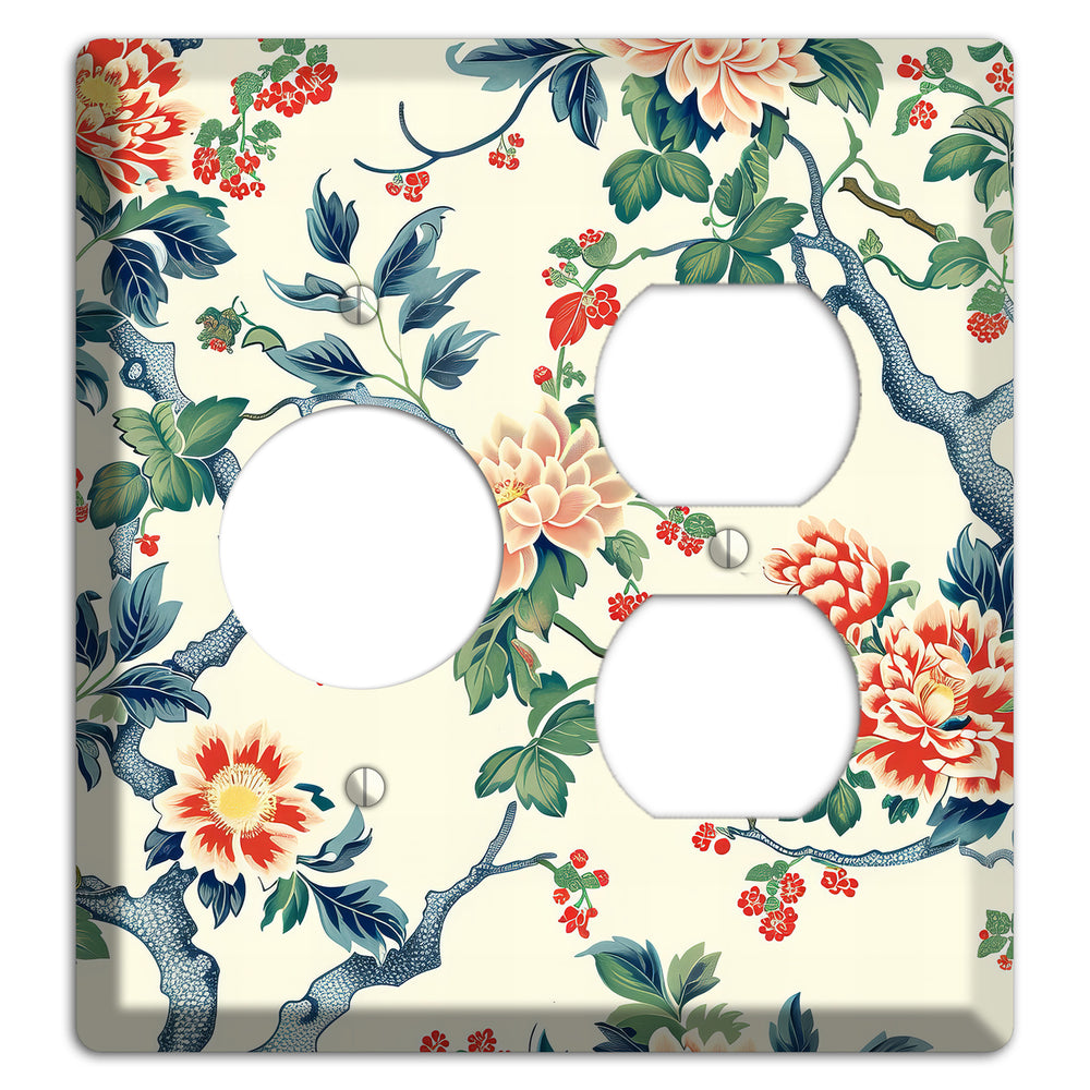 Peony & Branch Receptacle / Duplex Wallplate