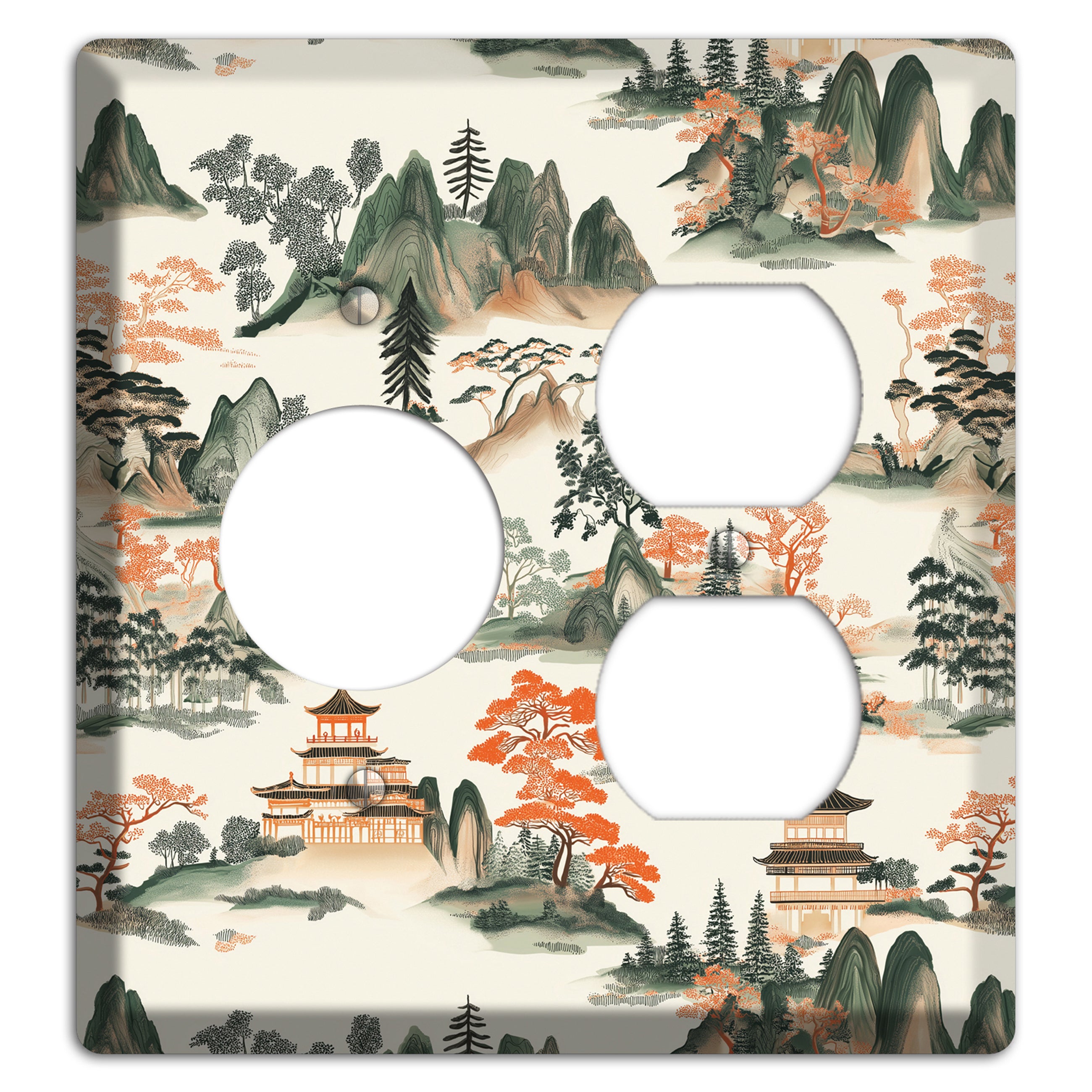 Peaks & Pagodas Receptacle / Duplex Wallplate