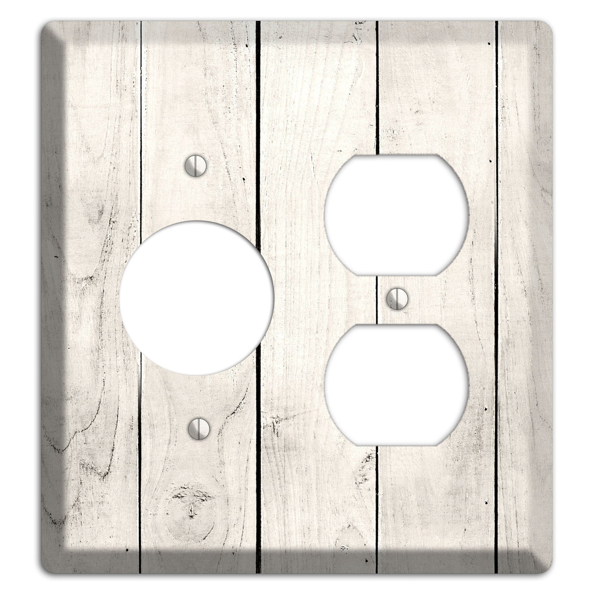 Whitewashed Planks Receptacle / Duplex Wallplate