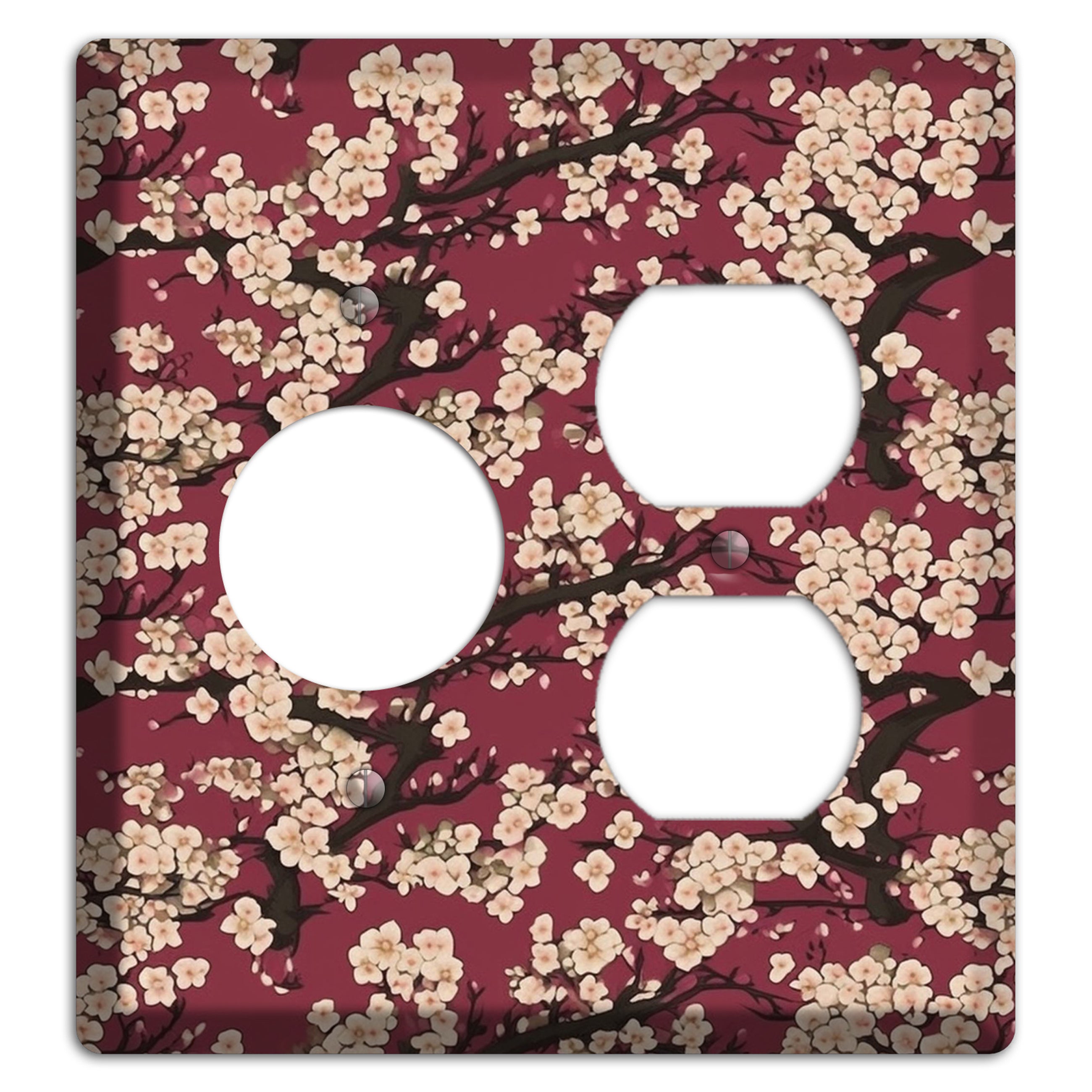 Crimson Plum Drift Receptacle / Duplex Wallplate