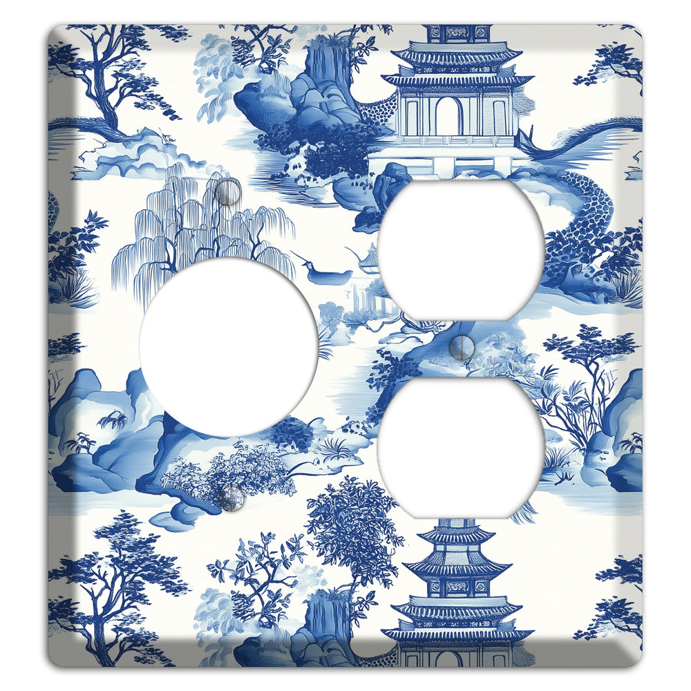 Willow & Pagoda Receptacle / Duplex Wallplate