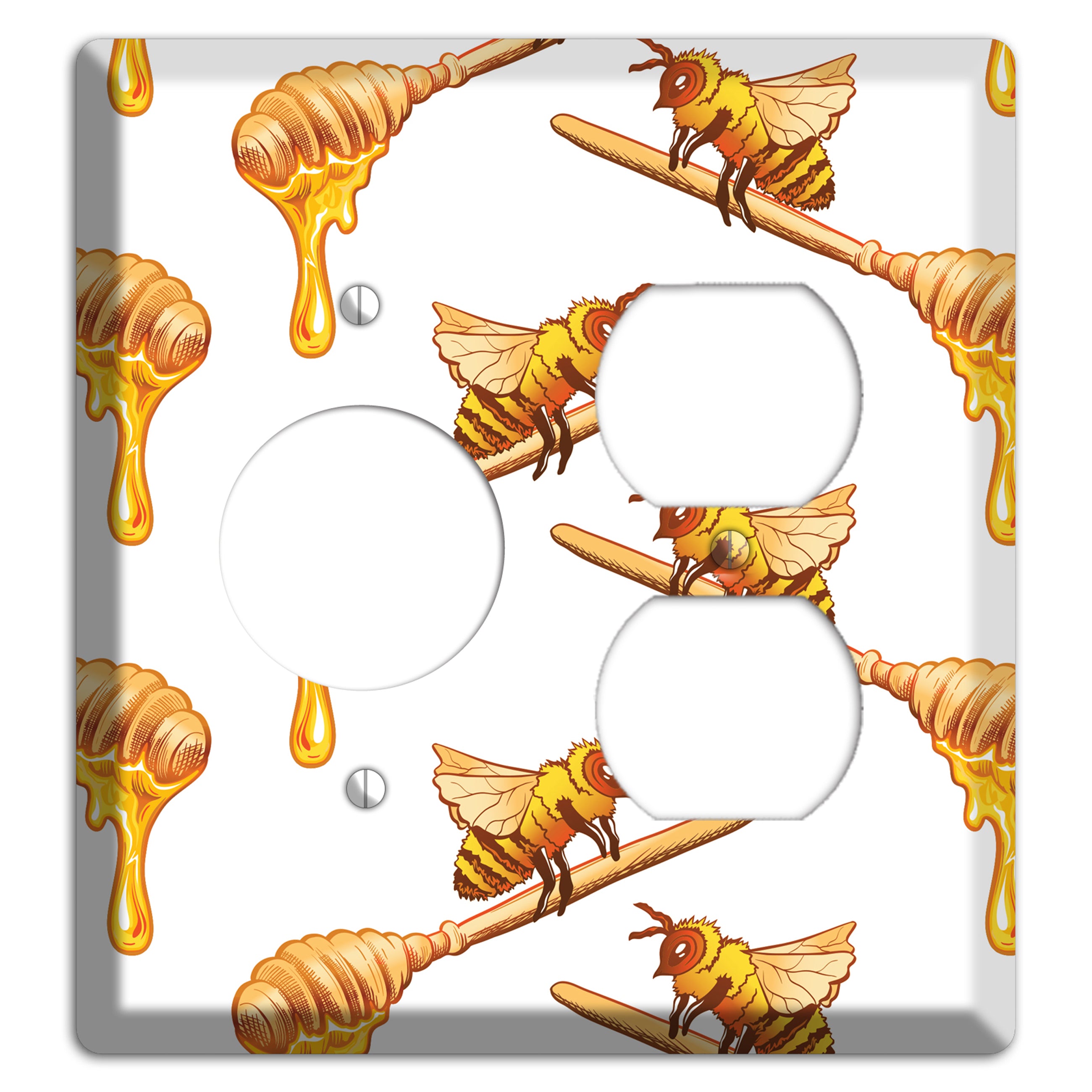 Honey Dipper Scatter Receptacle / Duplex Wallplate