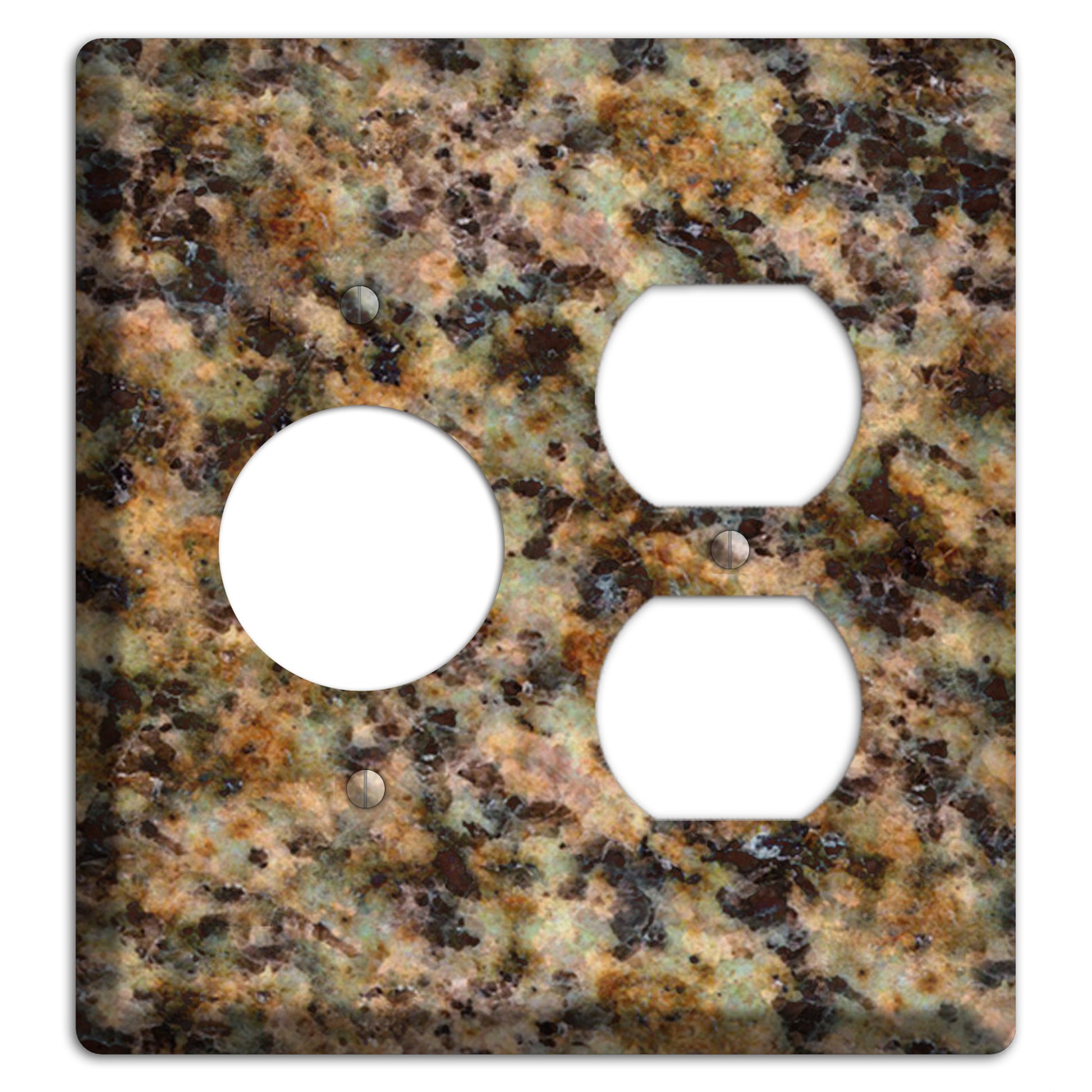 Verde Butterfly Granite Receptacle / Duplex Wallplate