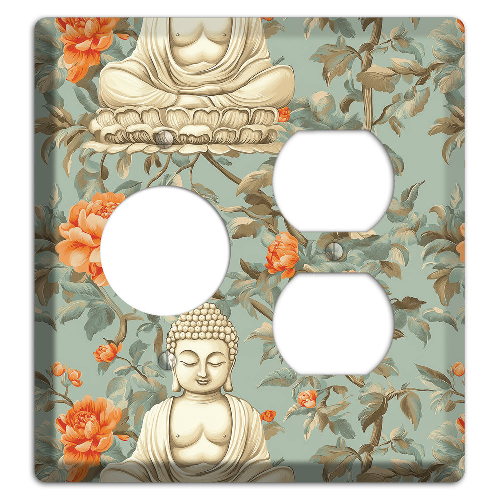 Lotus & Peony Receptacle / Duplex Wallplate