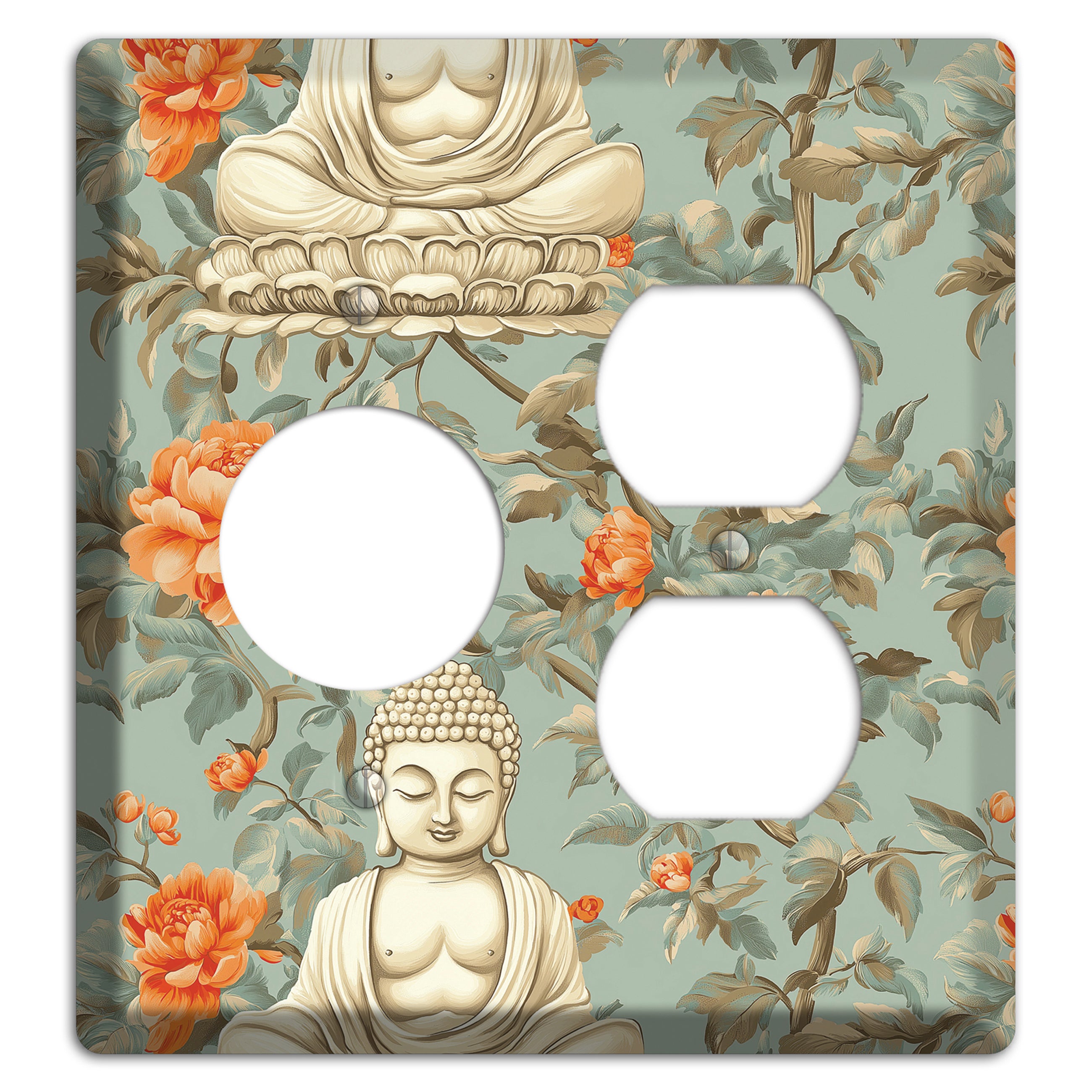 Lotus & Peony Receptacle / Duplex Wallplate