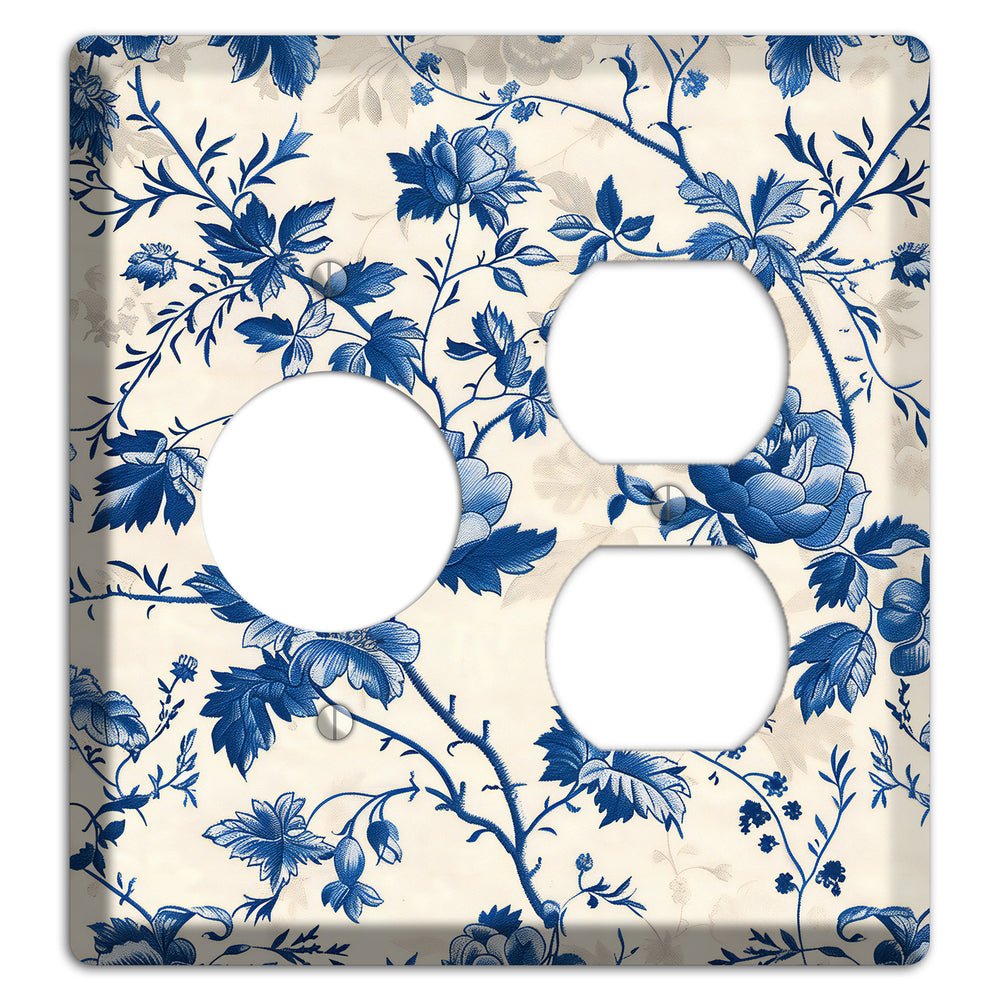 Porcelain Garden Riot Receptacle / Duplex Wallplate