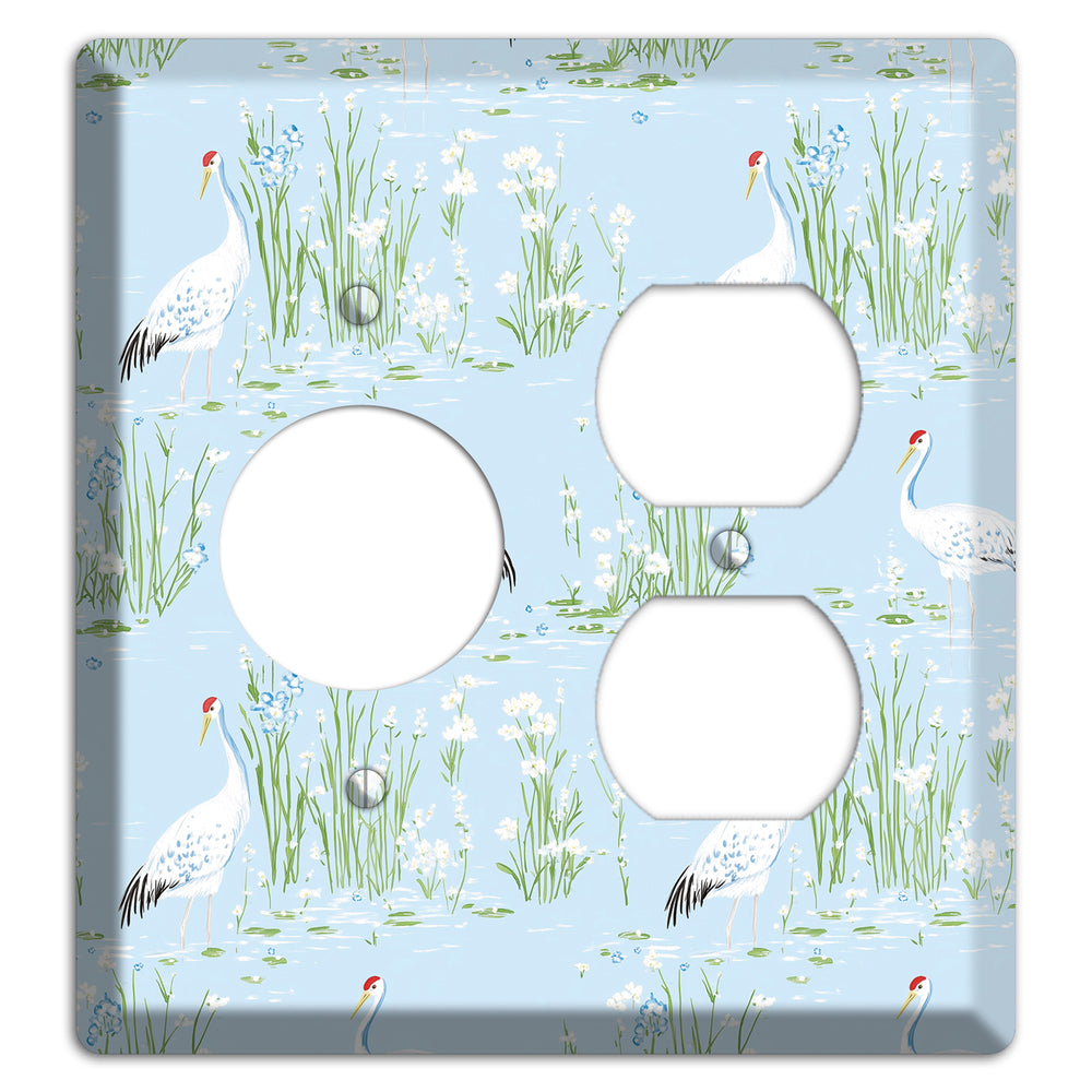 Azure Crane Sanctuary Receptacle / Duplex Wallplate