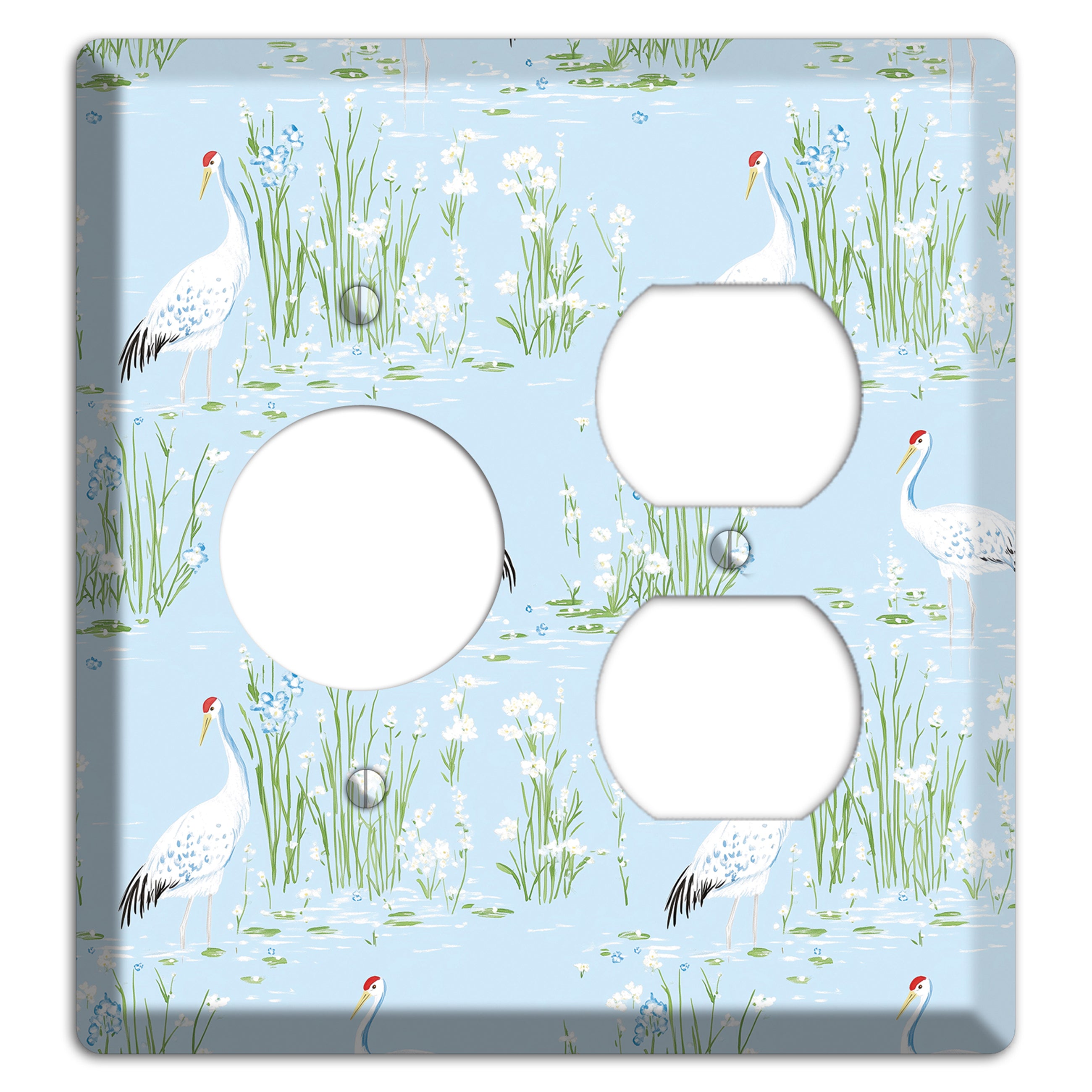 Azure Crane Sanctuary Receptacle / Duplex Wallplate