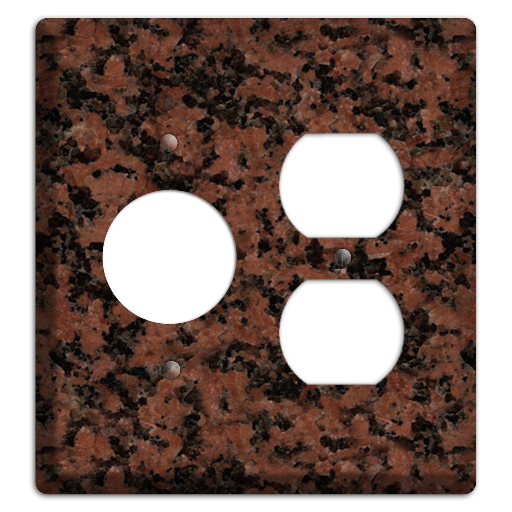 New Imperial Red Granite Receptacle / Duplex Wallplate