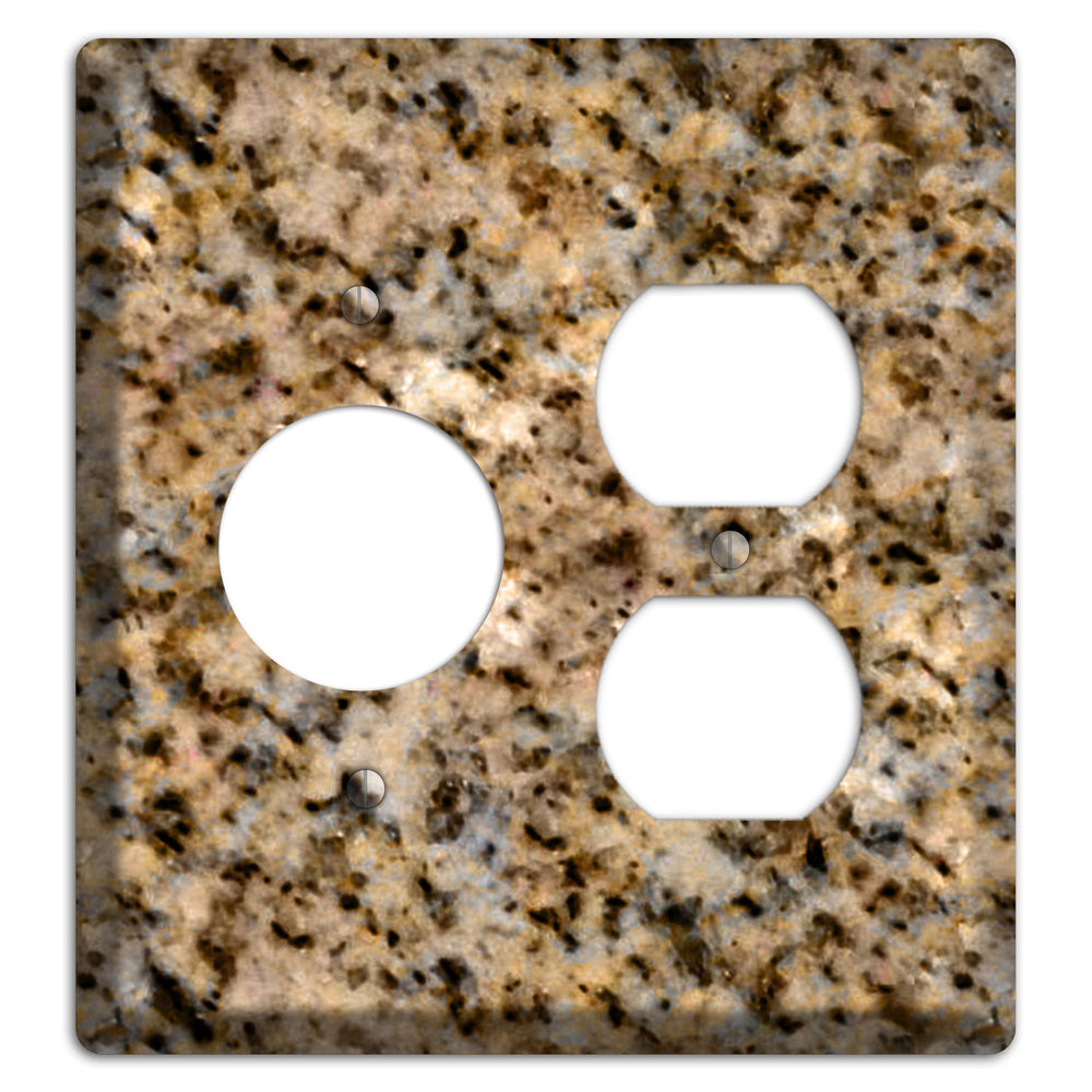 Giallo Ornamental Granite Receptacle / Duplex Wallplate