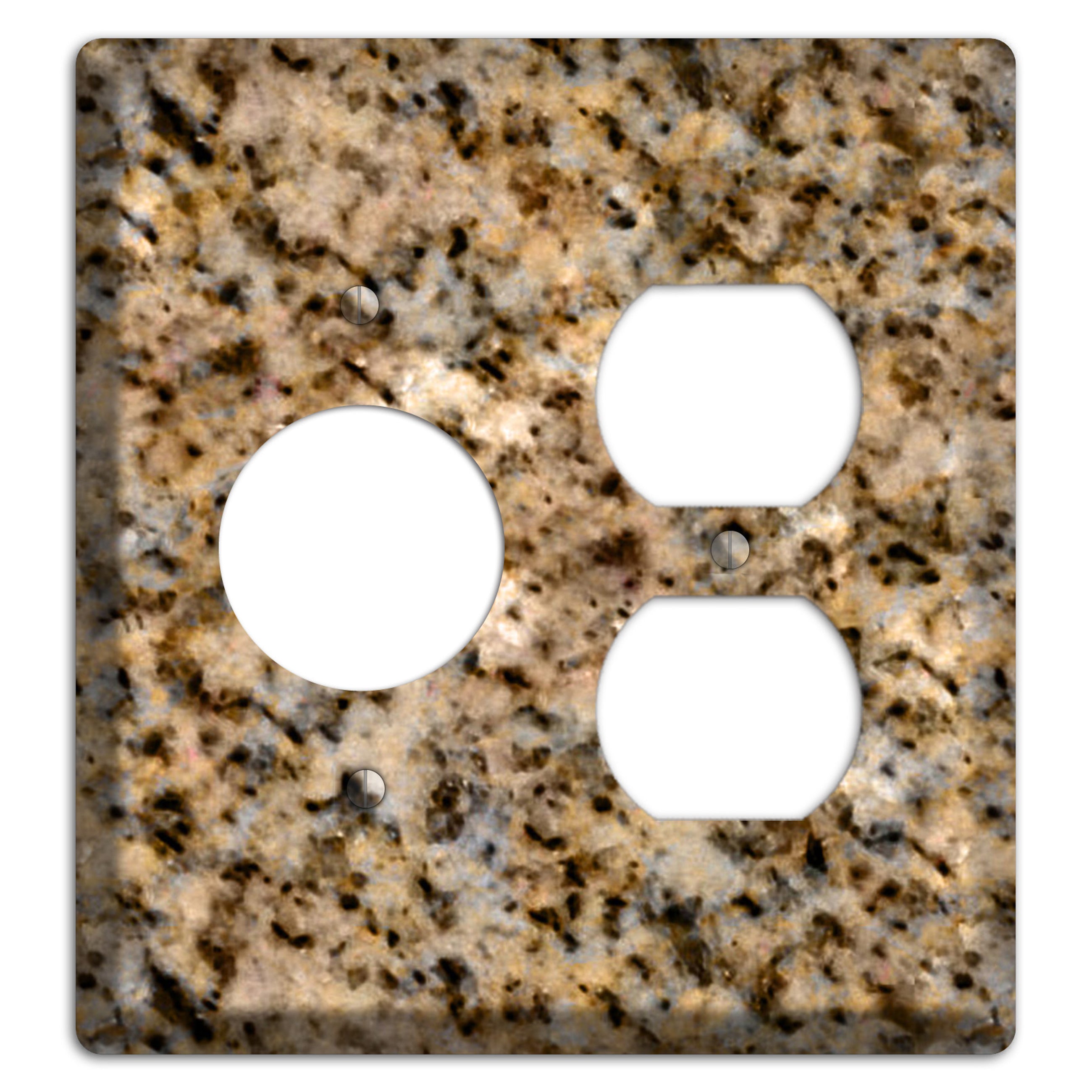 Giallo Ornamental Granite Receptacle / Duplex Wallplate