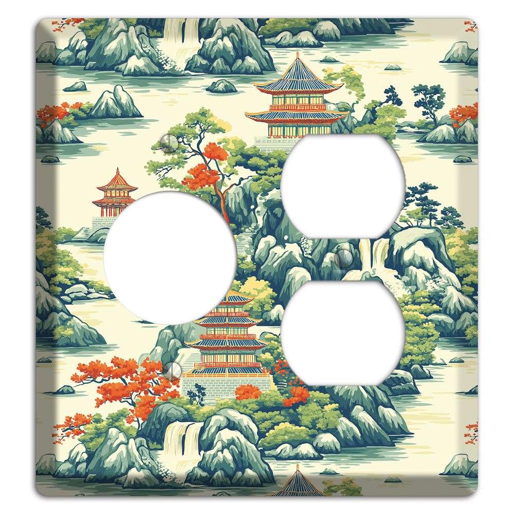 Cascade & Pagoda Receptacle / Duplex Wallplate