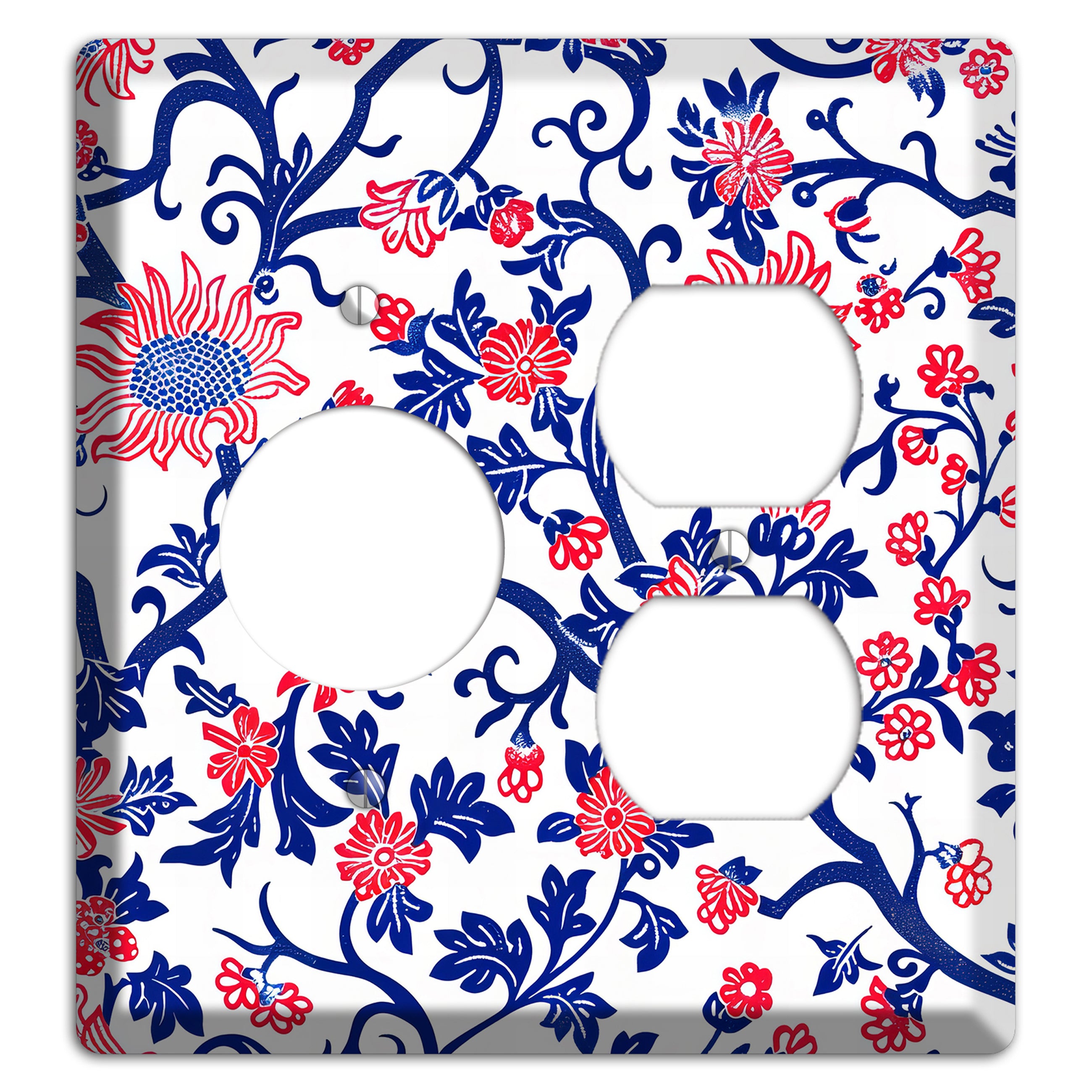 Crimson Vine Riot Receptacle / Duplex Wallplate