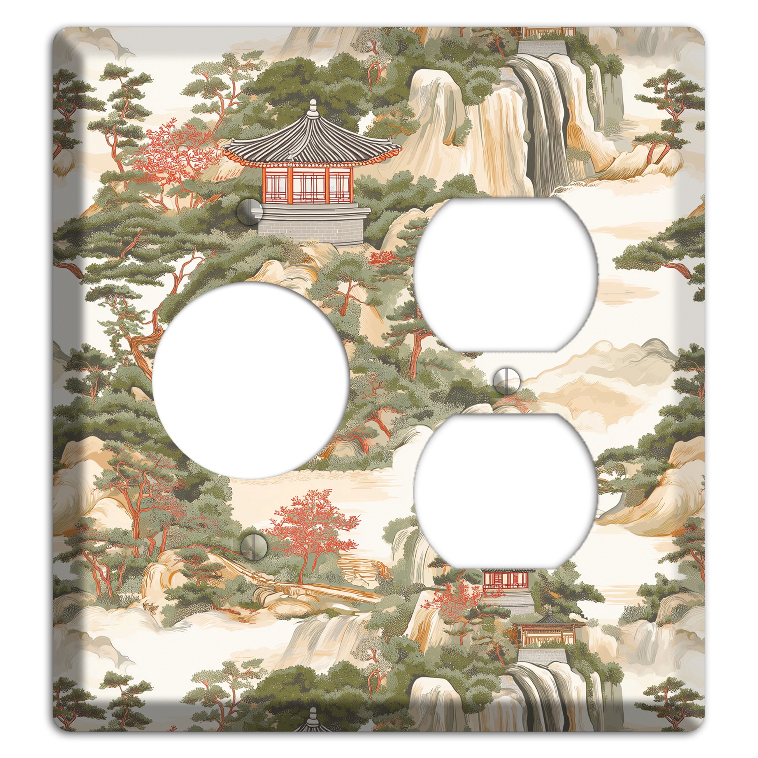 Mountain Pavilion Mist Receptacle / Duplex Wallplate