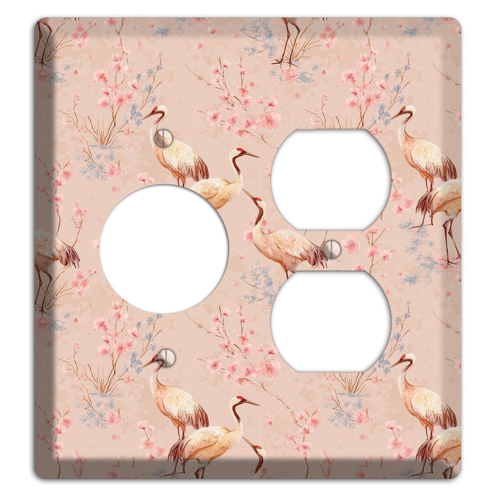 Blush Sakura Passage Receptacle / Duplex Wallplate