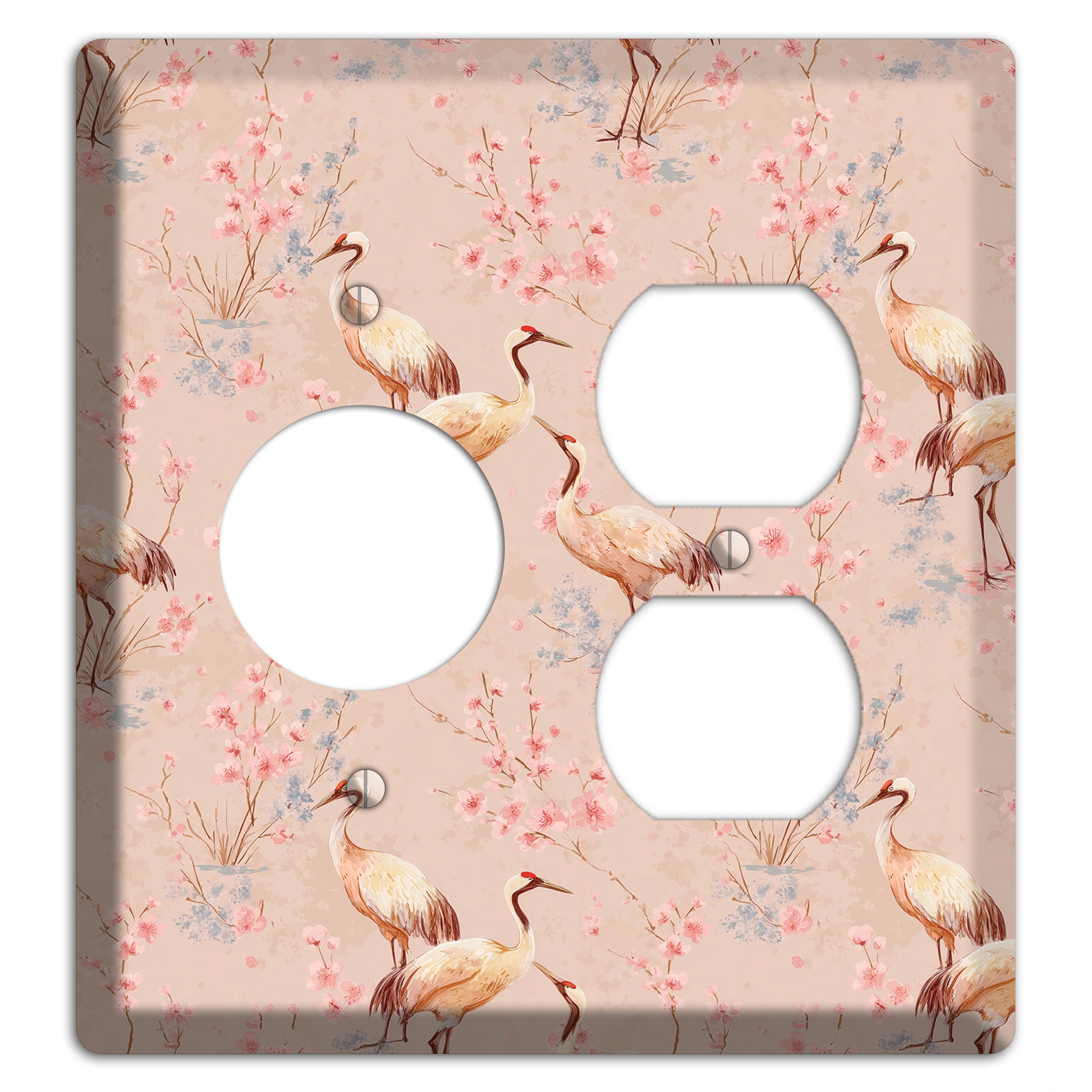 Blush Sakura Passage Receptacle / Duplex Wallplate