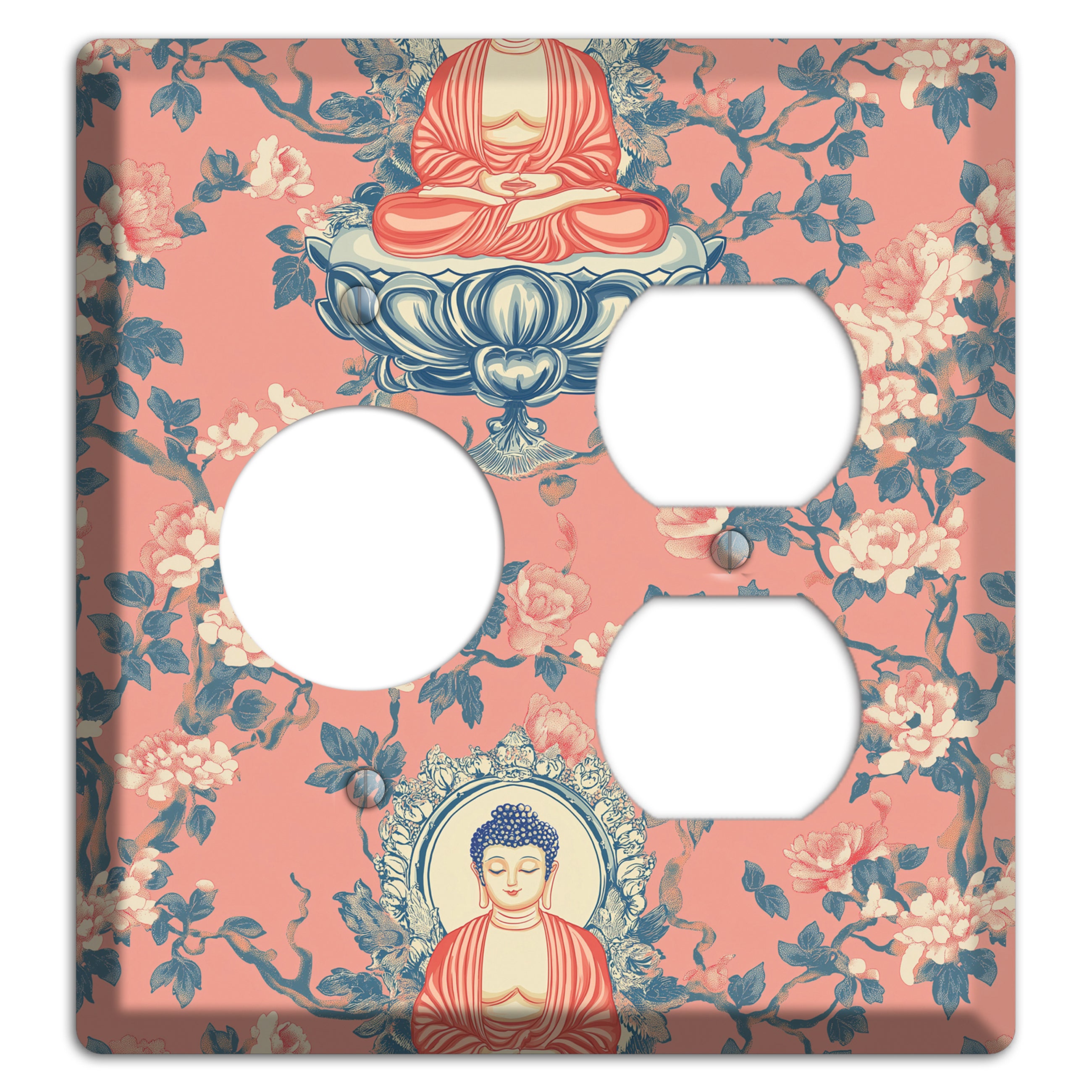 Lotus & Blossom Receptacle / Duplex Wallplate