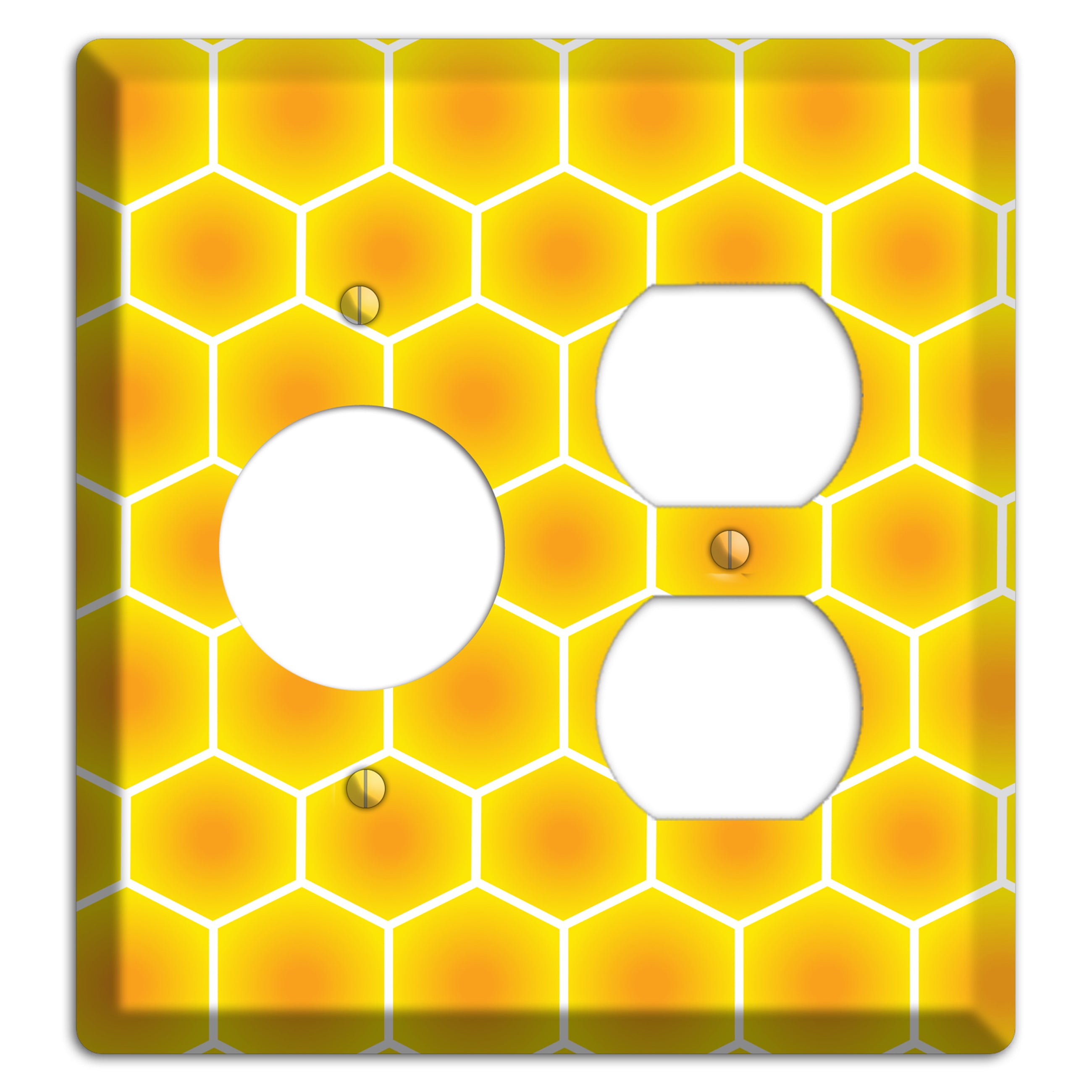 Liquid Gold Grid Receptacle / Duplex Wallplate