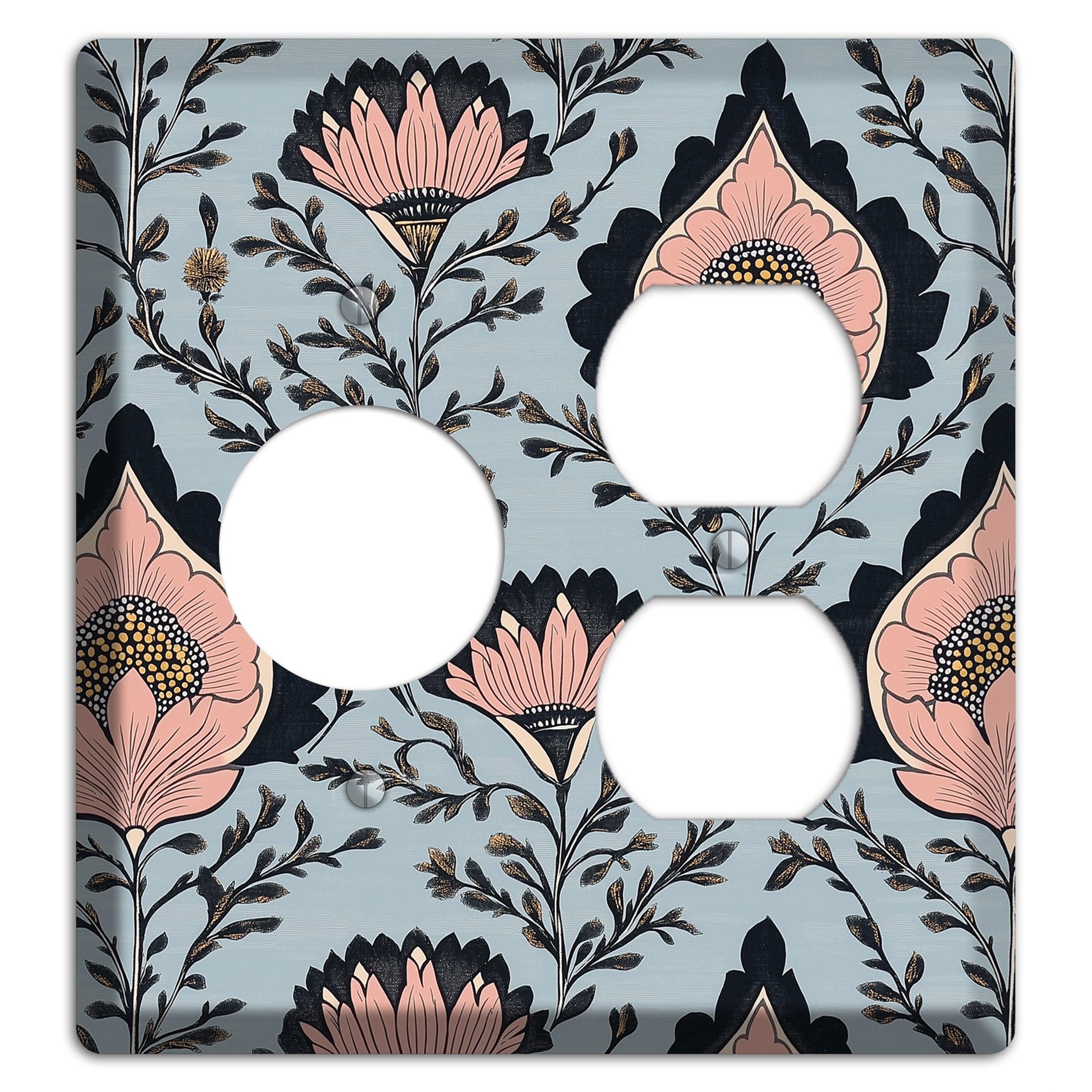Lotus & Damask Dusk Receptacle / Duplex Wallplate