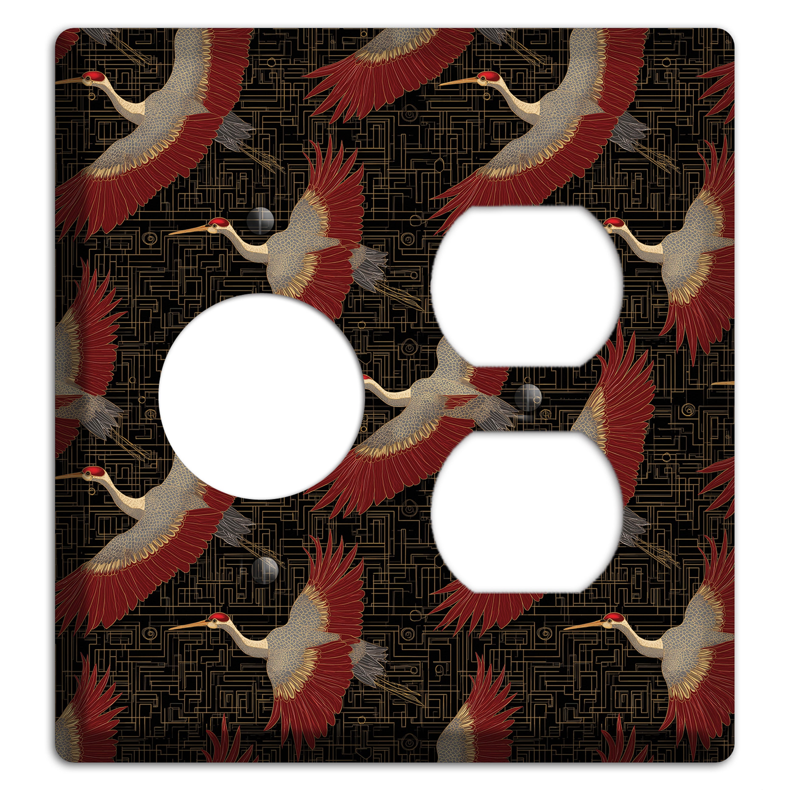 Scarlet Circuit Flight Receptacle / Duplex Wallplate