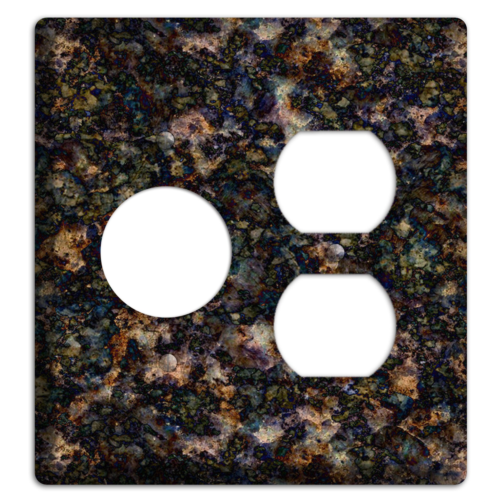 Volga Blue Granite Receptacle / Duplex Wallplate