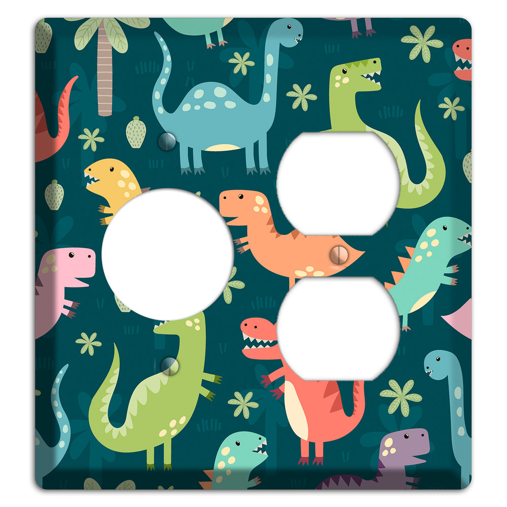 Jurassic Pals (Dark) Receptacle / Duplex Wallplate