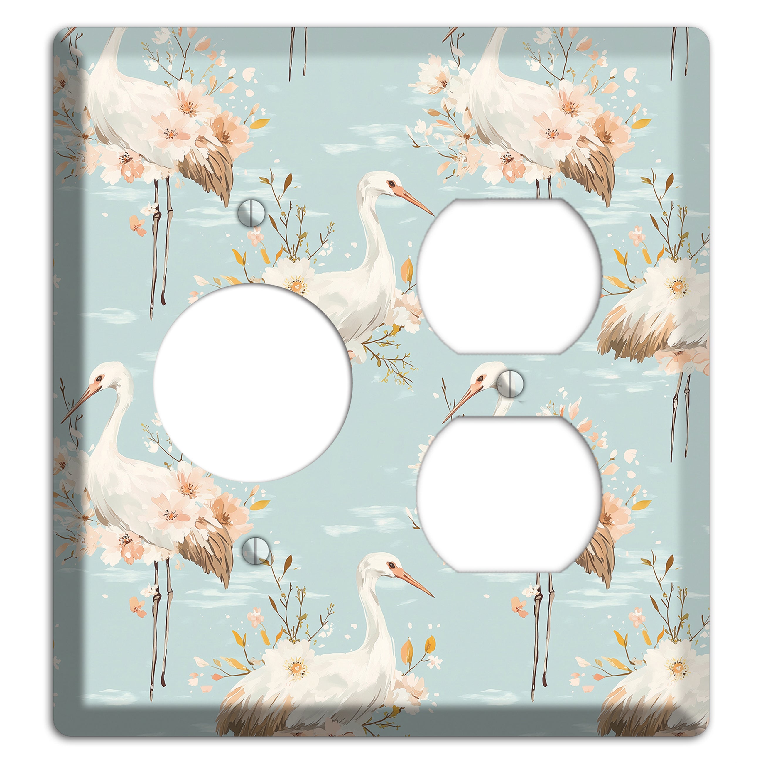 Celadon Crane Reverie Receptacle / Duplex Wallplate