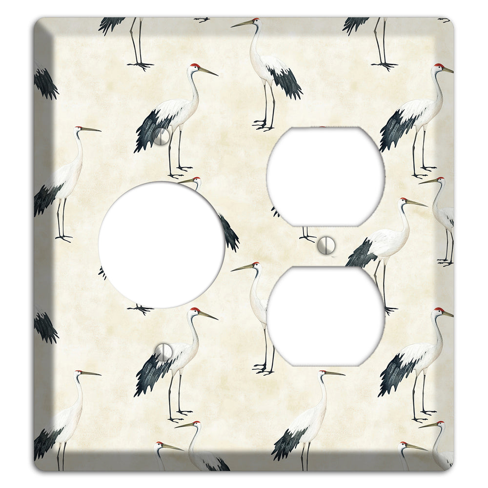 Pearl Crane Garden Receptacle / Duplex Wallplate