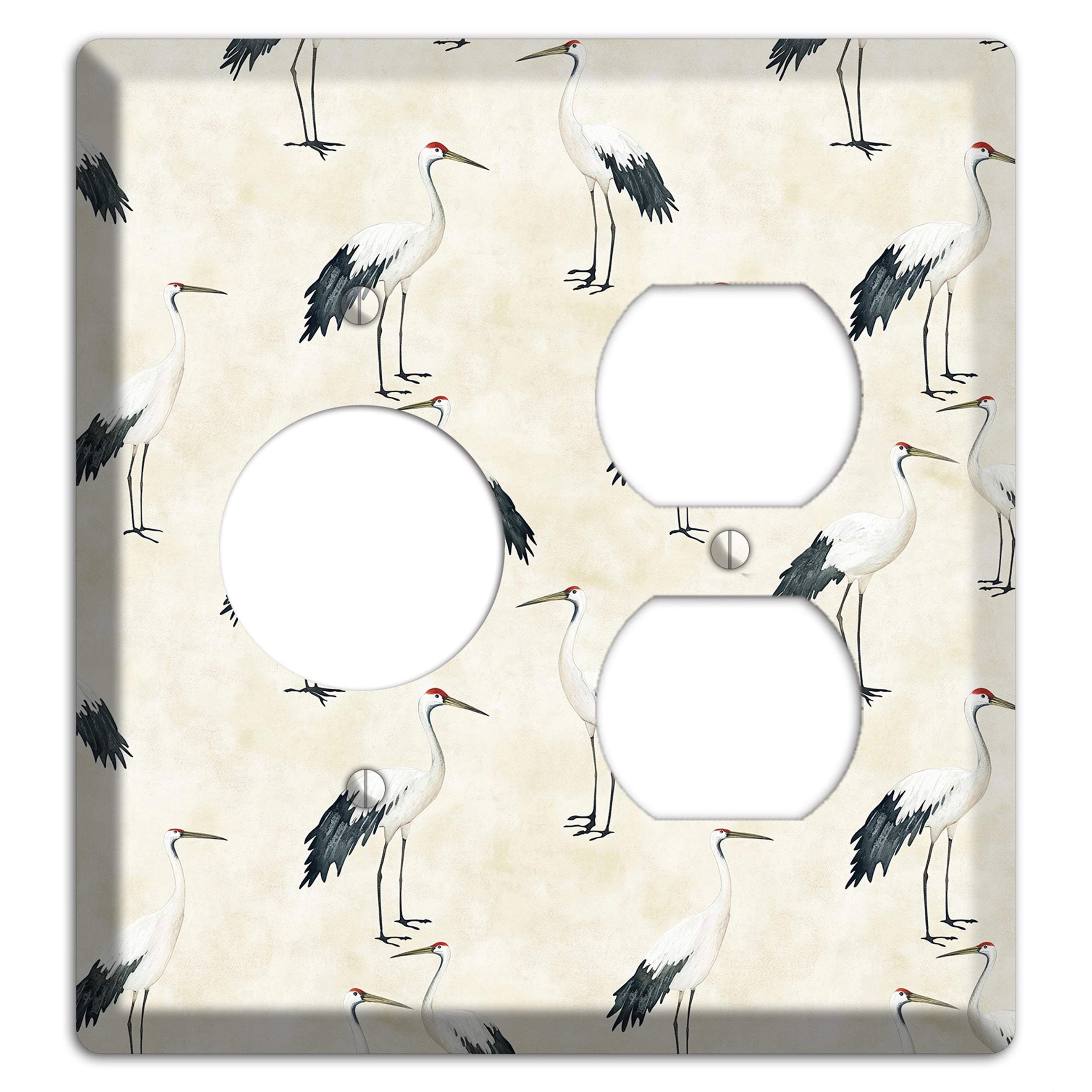 Pearl Crane Garden Receptacle / Duplex Wallplate