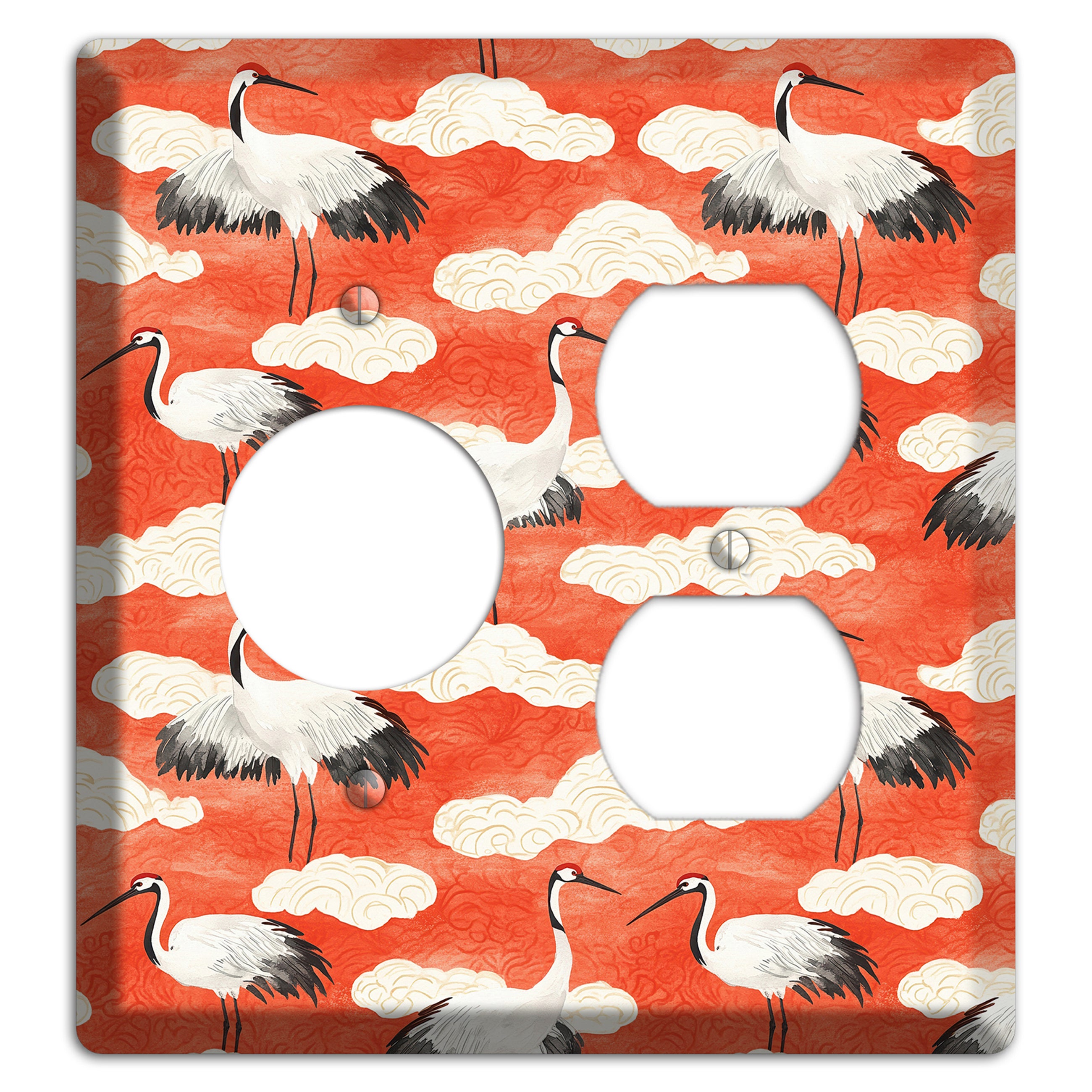 Vermillion Cloud Ceremony Receptacle / Duplex Wallplate