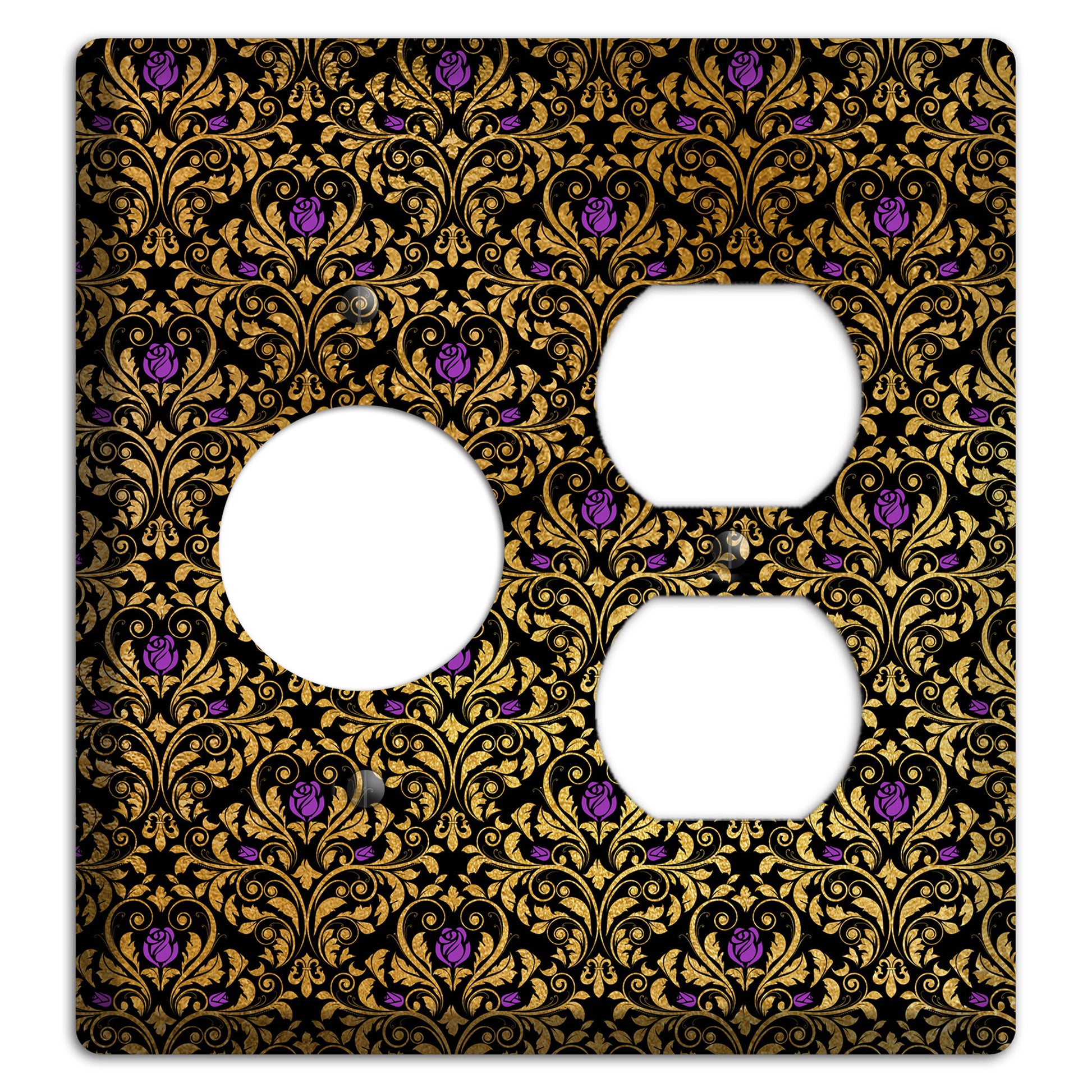 Gilded Masquerade Receptacle / Duplex Wallplate