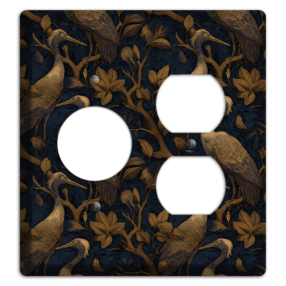 Gilded Heron Dusk Receptacle / Duplex Wallplate
