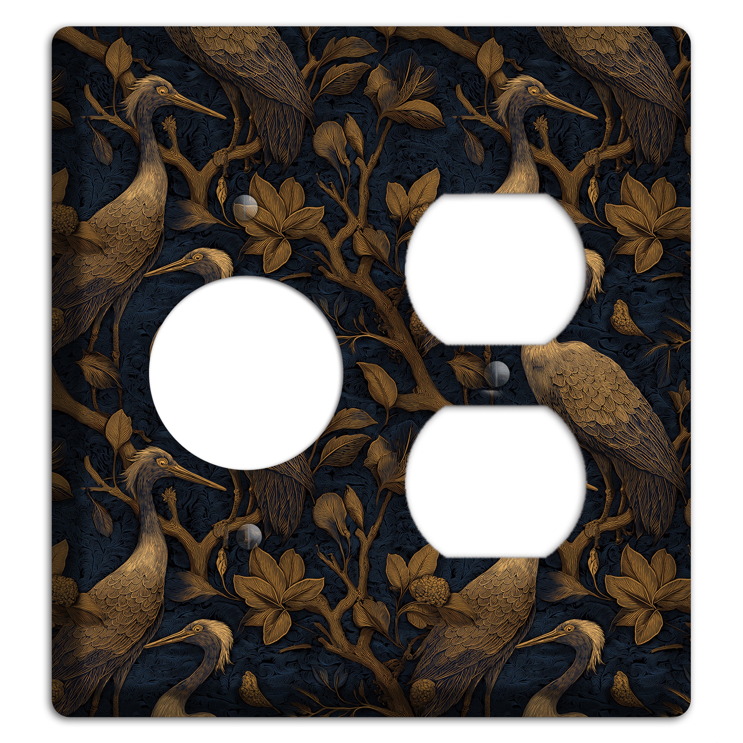 Gilded Heron Dusk Receptacle / Duplex Wallplate