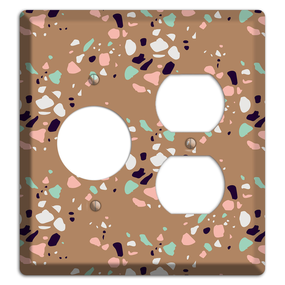 Clay Pebble Drop Receptacle / Duplex Wallplate